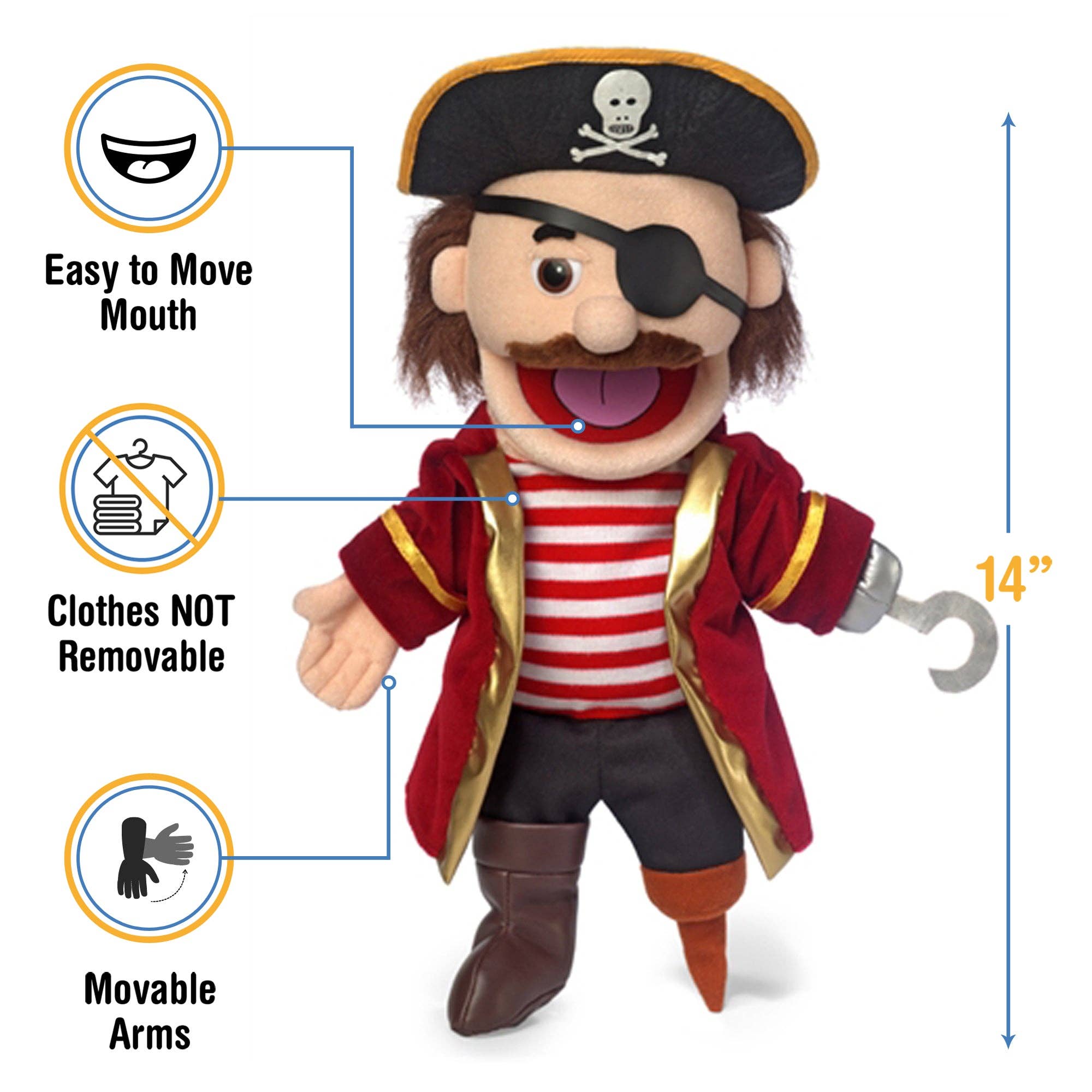 Silly Puppets Pirate with Peg Leg