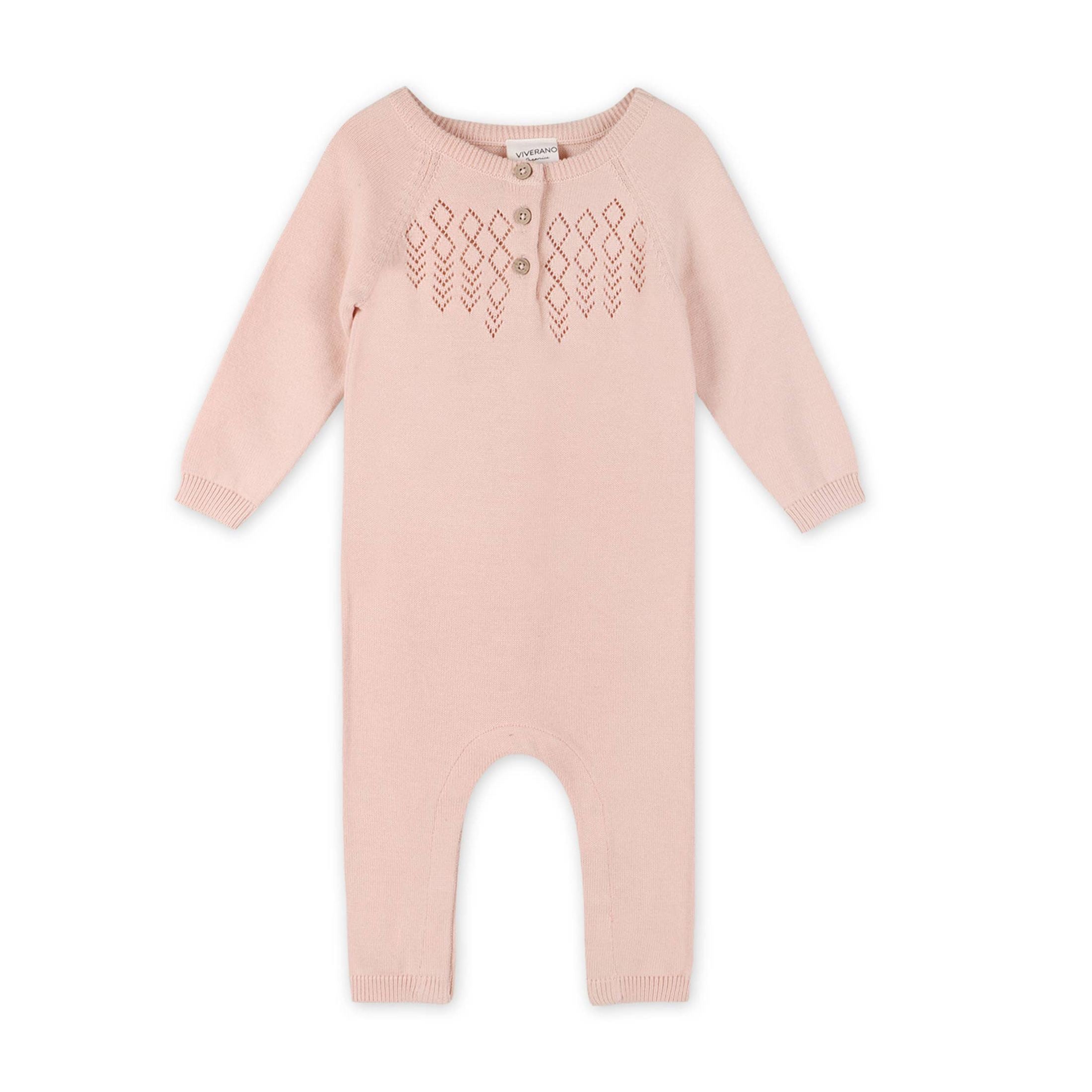 Organic Cotton Rosewood Pink Baby Jumpsuit
