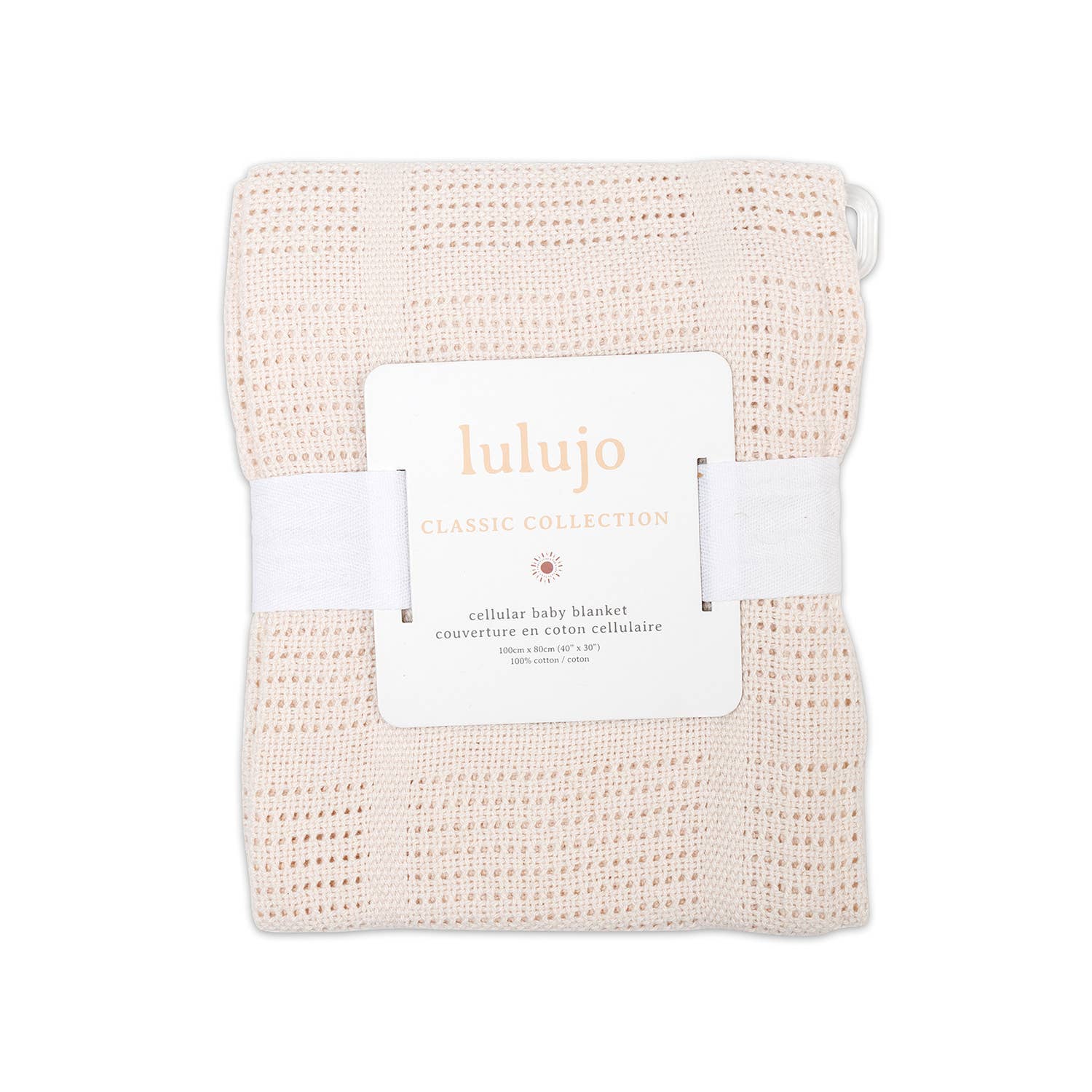 Cellular Cotton Baby Blanket by Lulujo