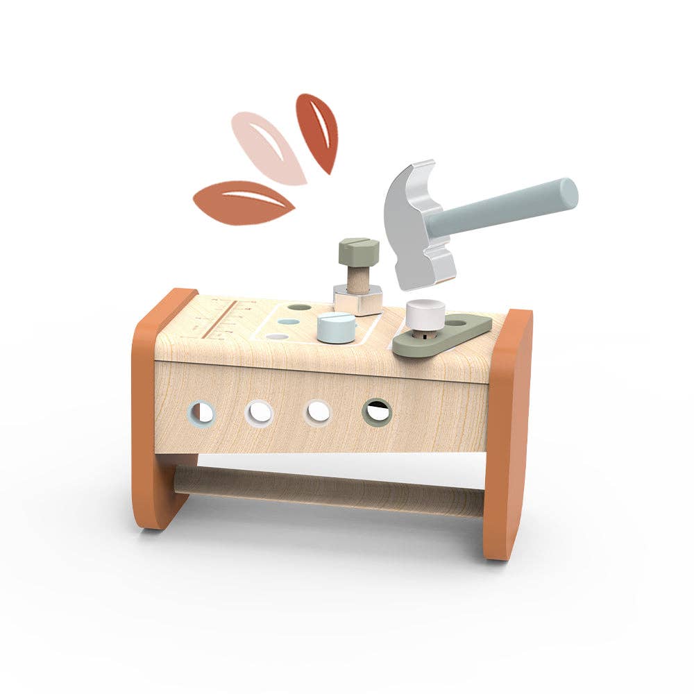 2-in-1 Wooden Tool Box Workbench