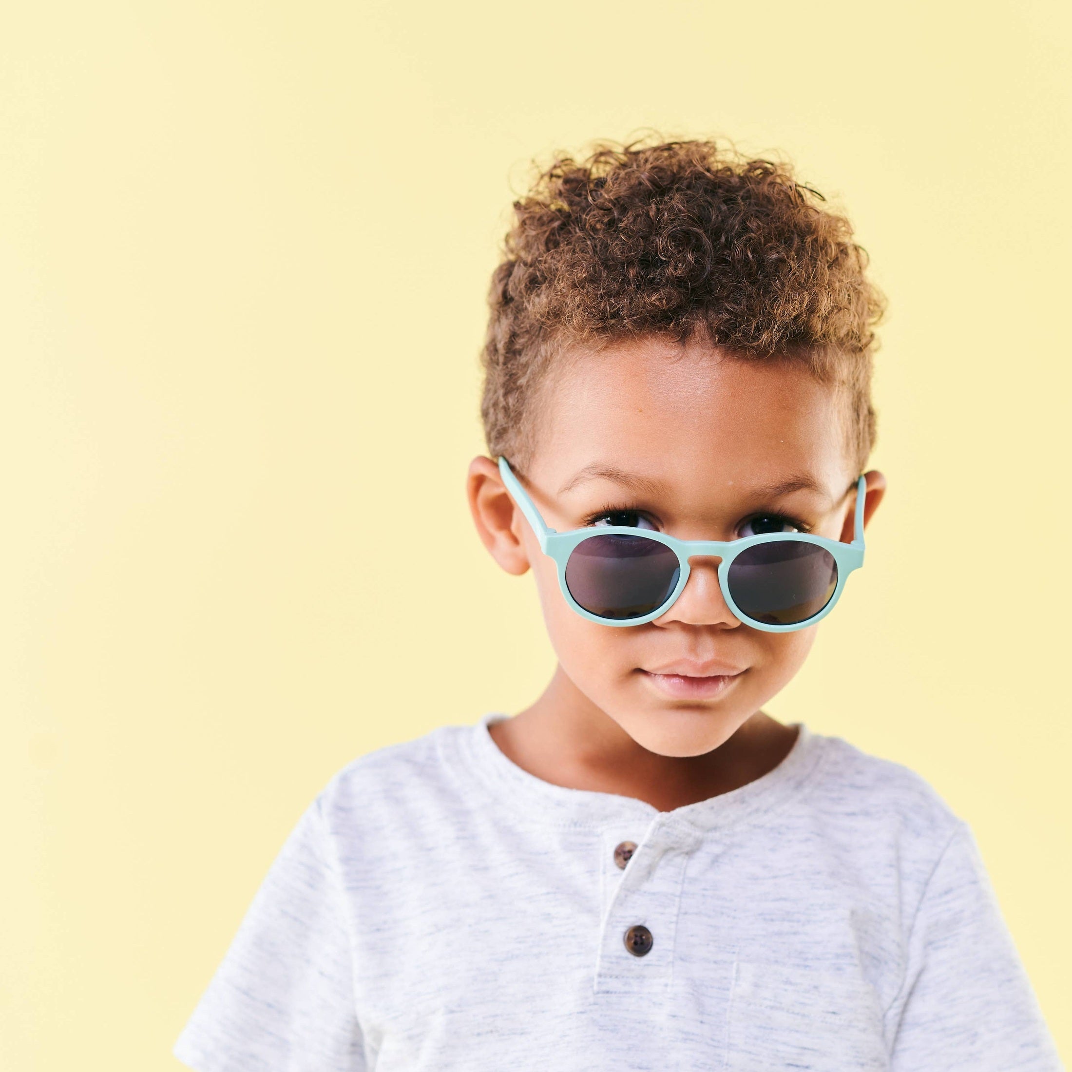 Bermuda Blue  Keyhole Baby and Kid Sunglasses: Ages 3-5