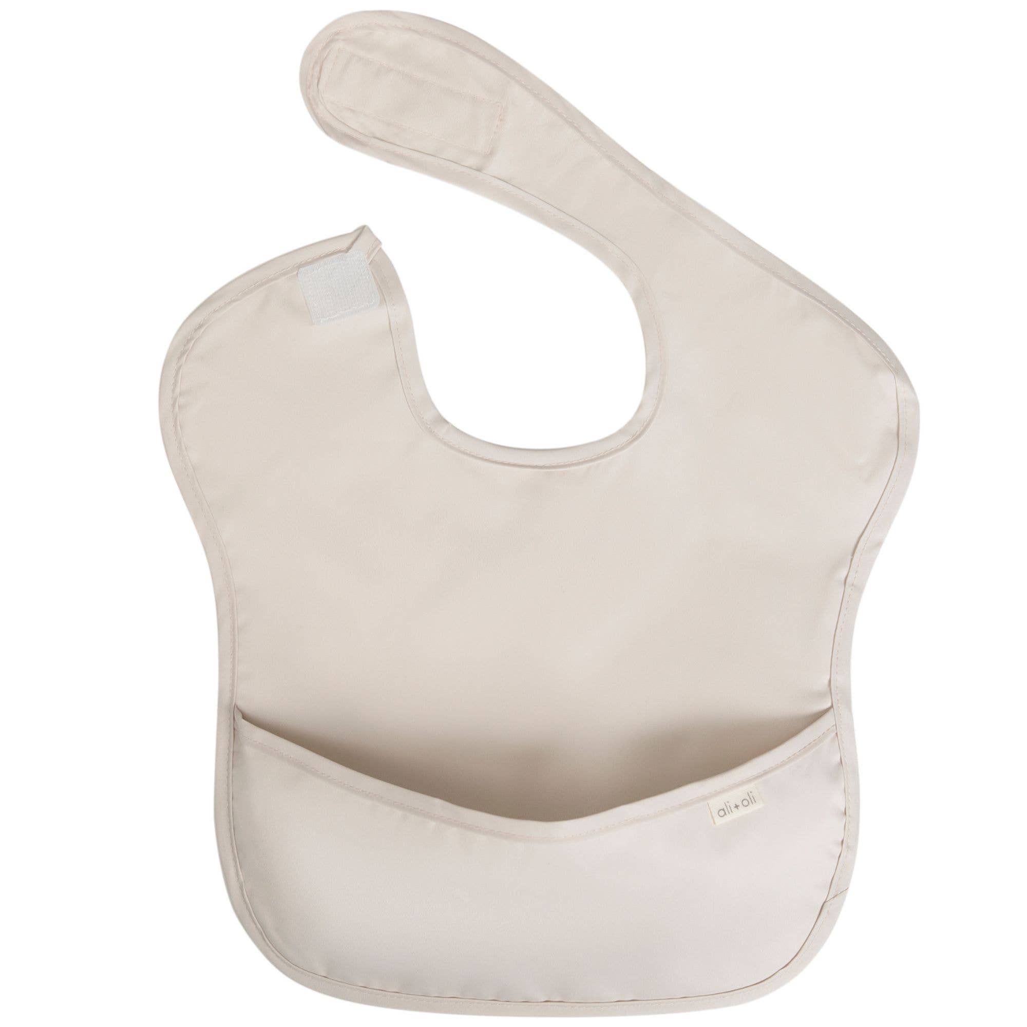 Neutral 3-pc Sleeveless Smock Bib Set for Baby & Toddler
