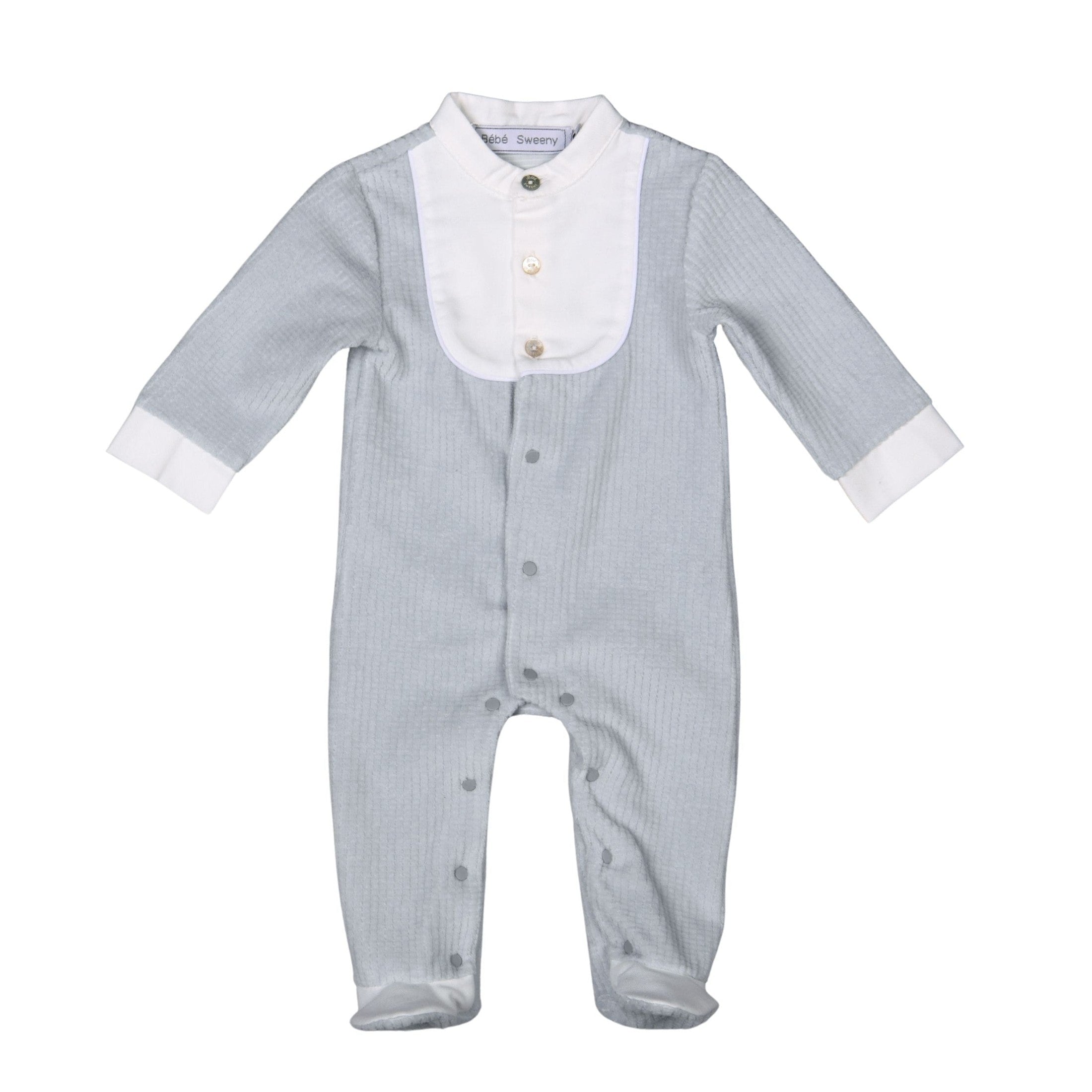 Velour Blue Embossed Outfit