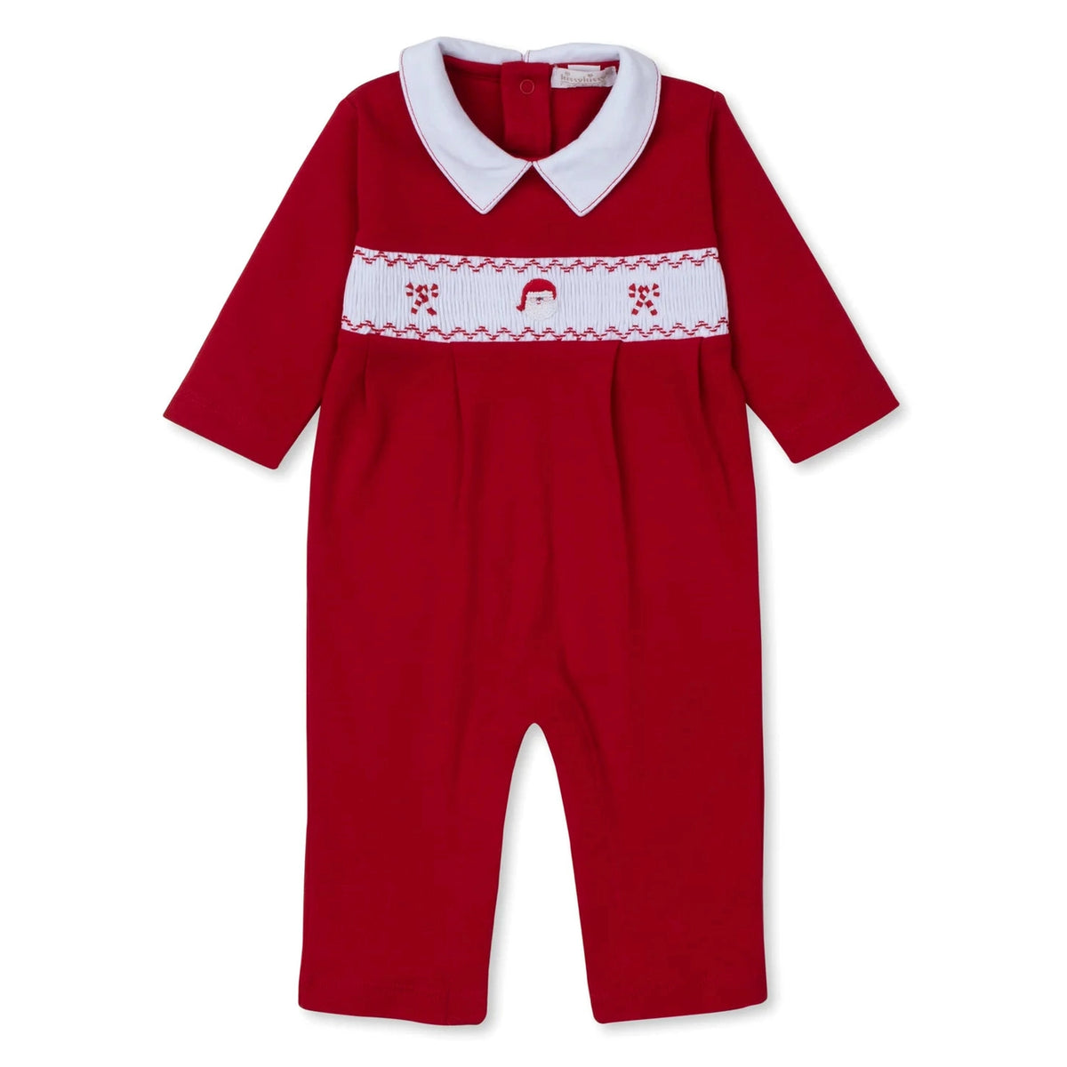 Holiday Medley Hand Smocked Santa Footie