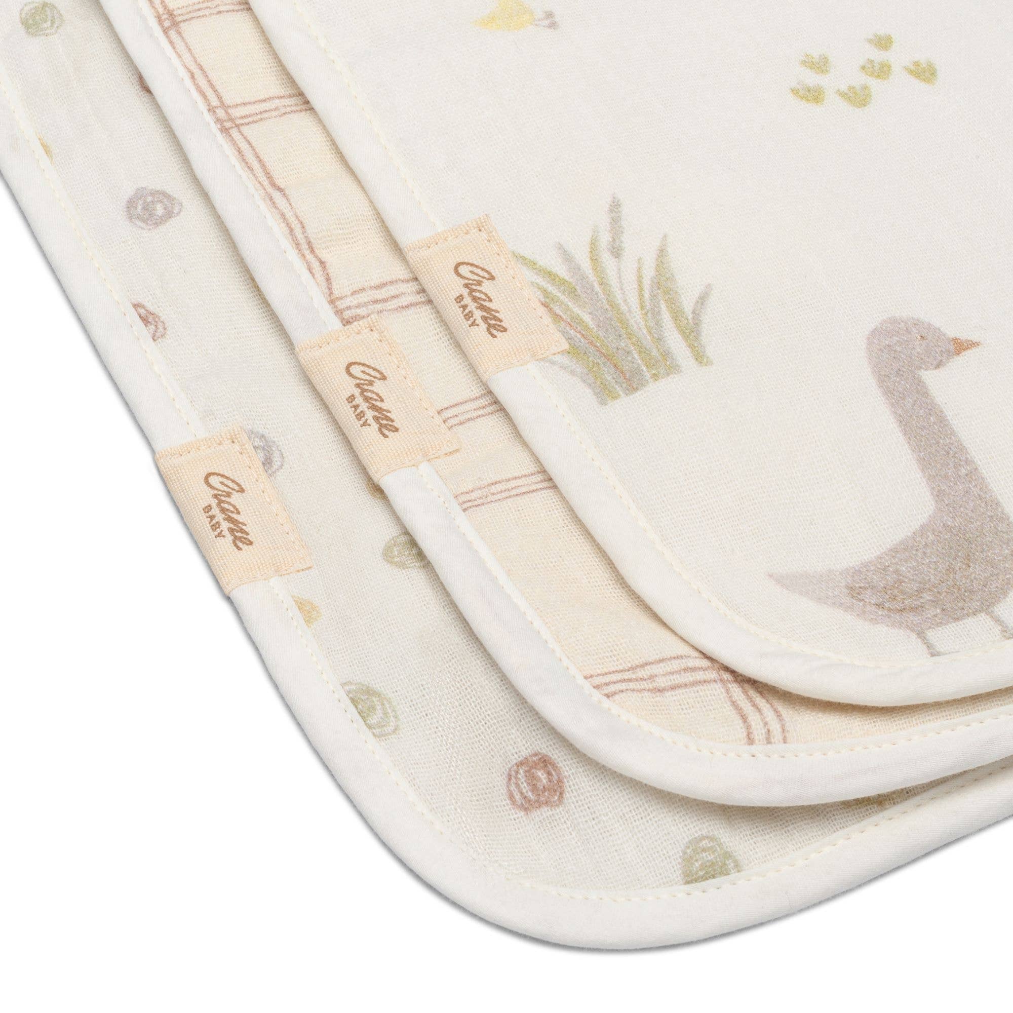 Charlie 3-pc. Farmhouse Goose Burp Cloth Set