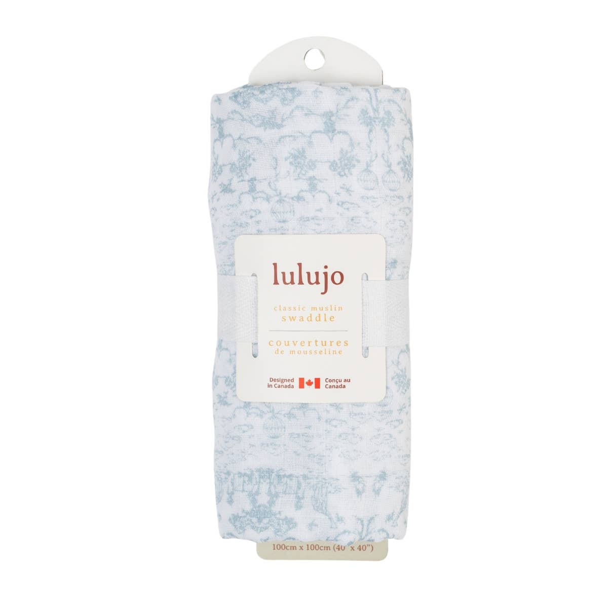 Toile Muslin Baby Swaddle Blanket