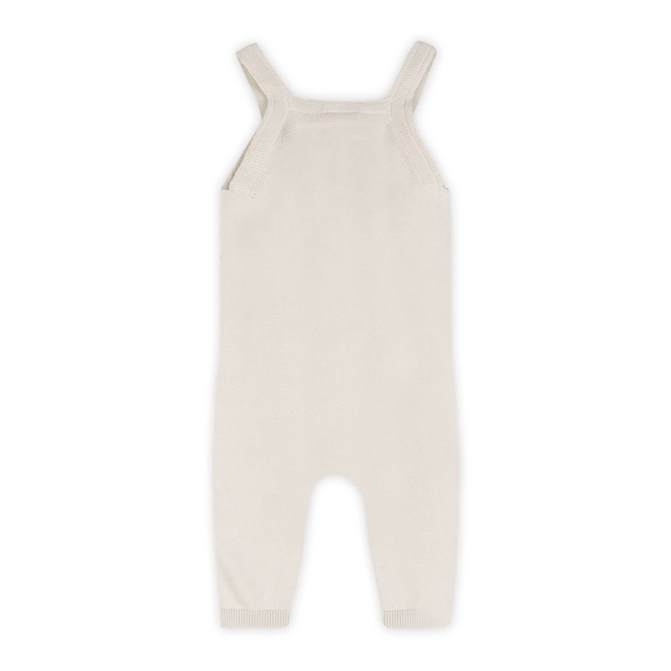 Bear Fair Isle Knit Baby Overall Set – Stone