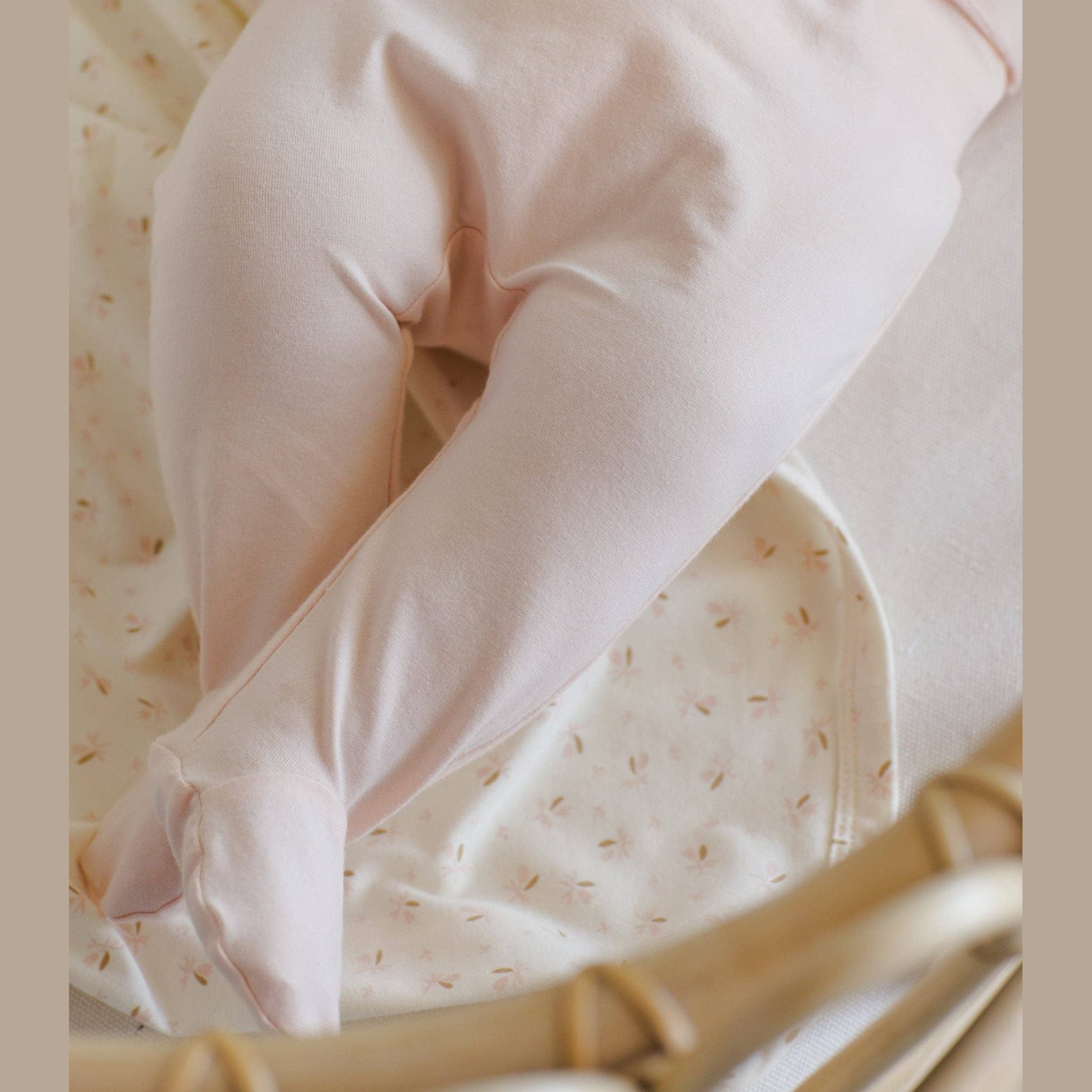 Baby Soft Ribbed Kimono & Footed Pant Set Petal