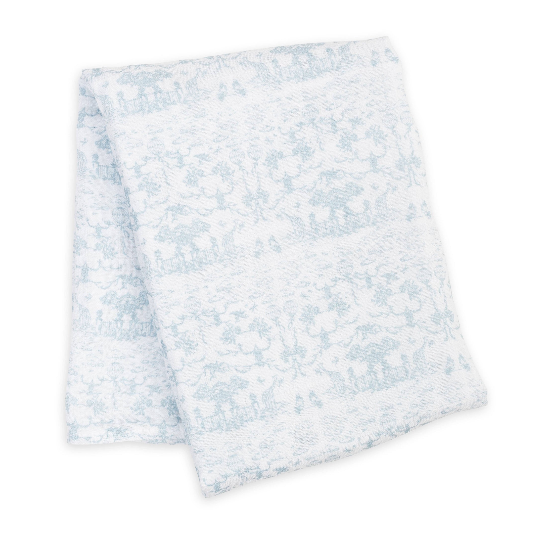 Toile Muslin Baby Swaddle Blanket