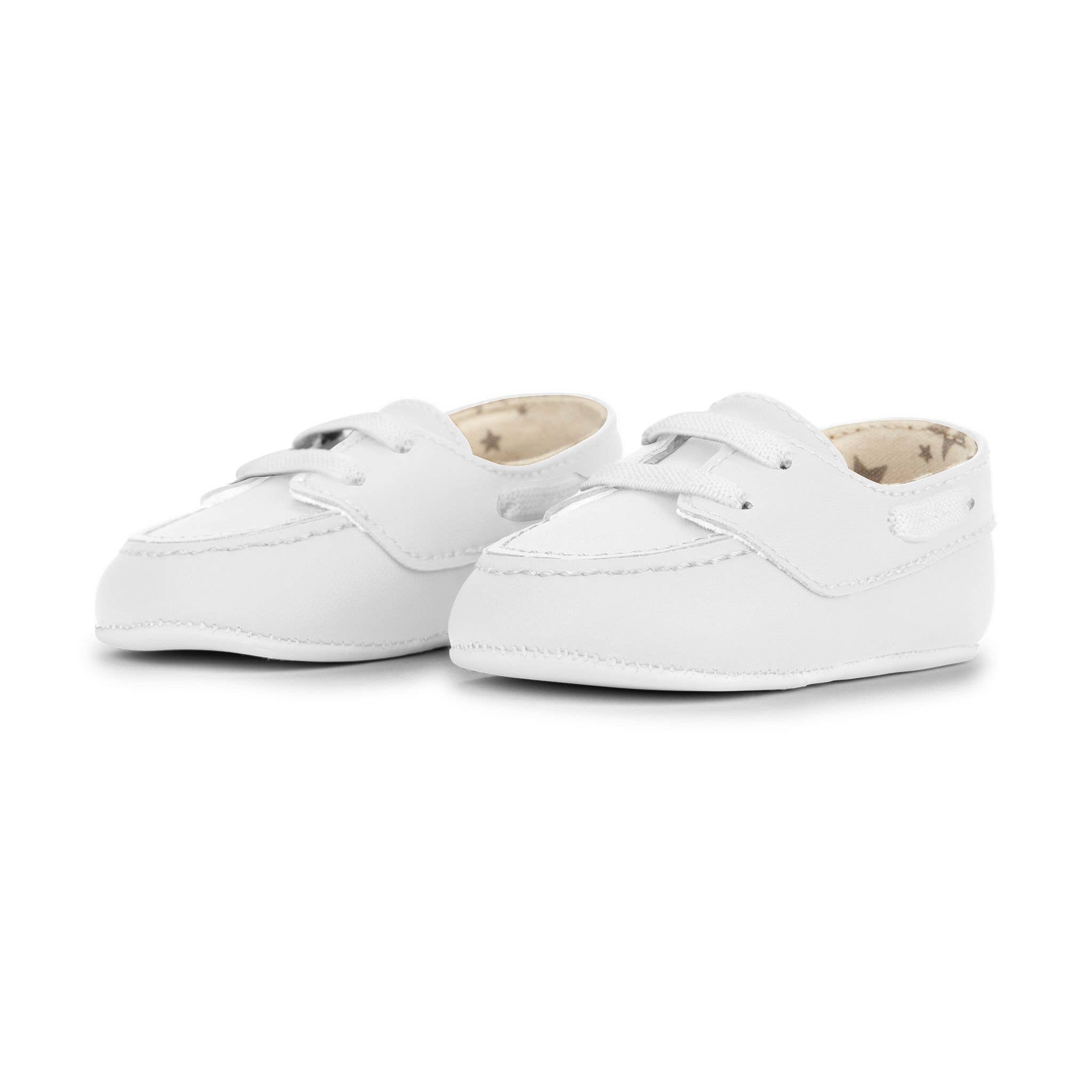 Eco Steps Snowy White Baby Boat Shoes