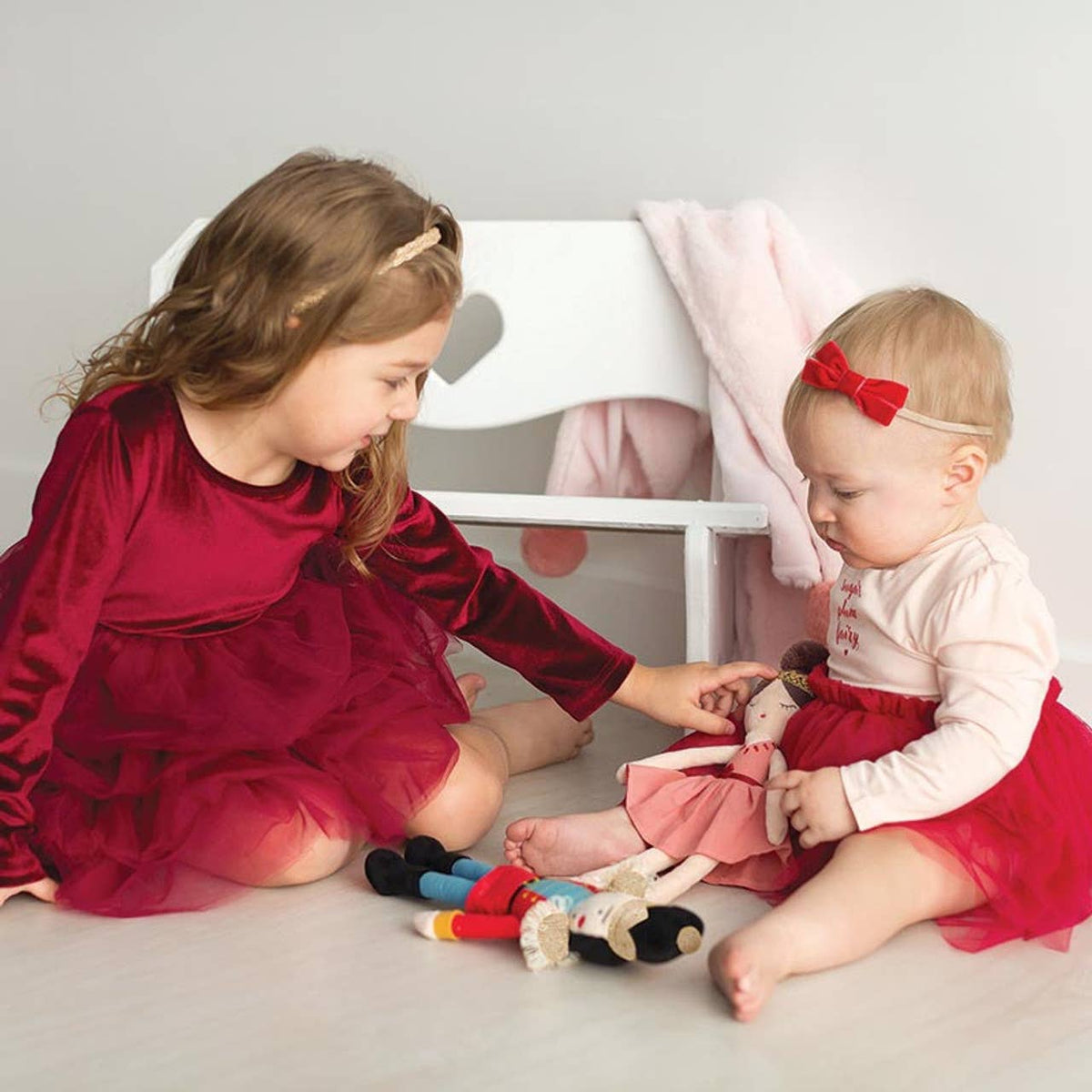 Plush Doll - Pink Ballerina: Wipe Clean with Damp Cloth / 70% Linen Cotton/30% Polyester/100% Poly Fill