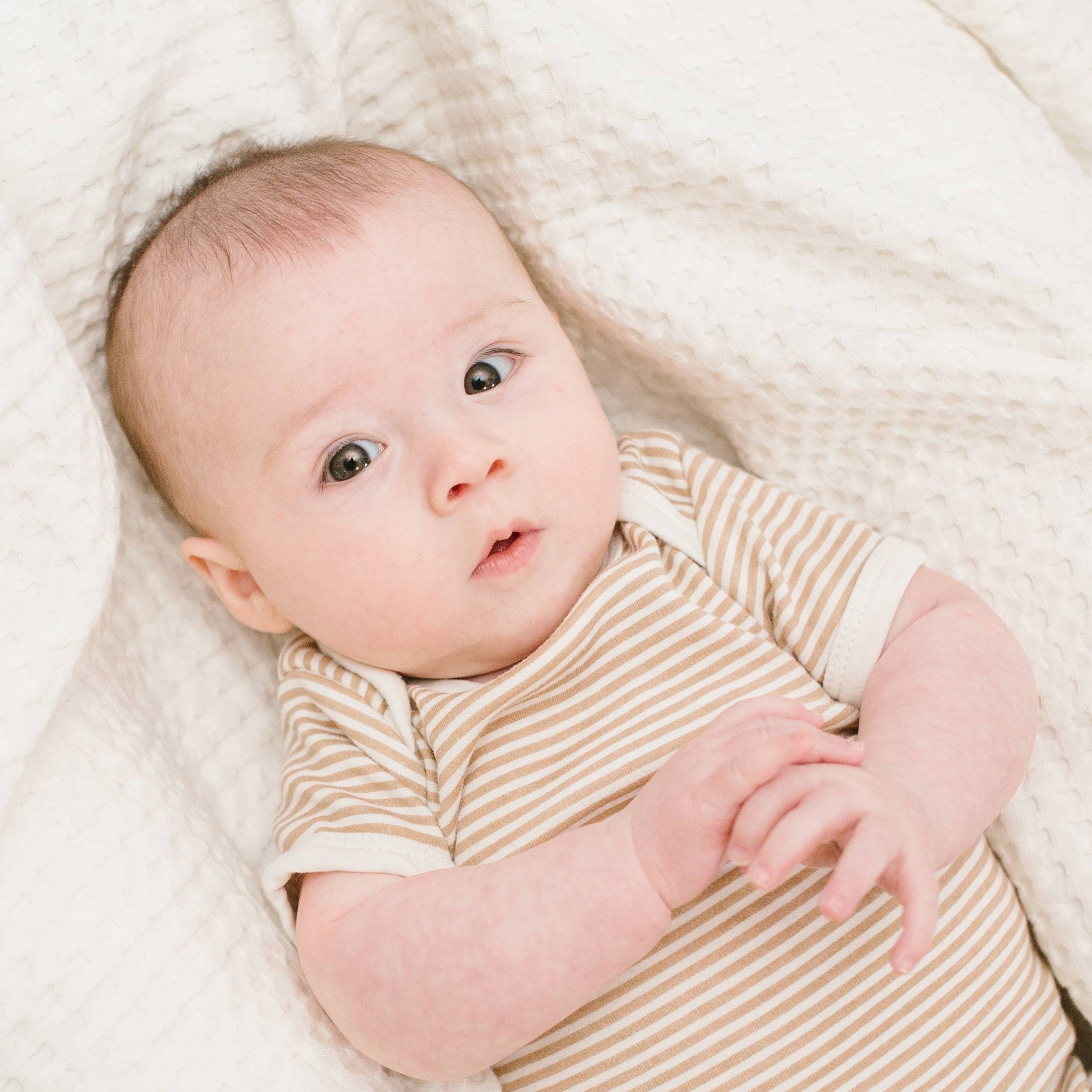 Lulujo Soft Waffle Cotton Baby Blanket