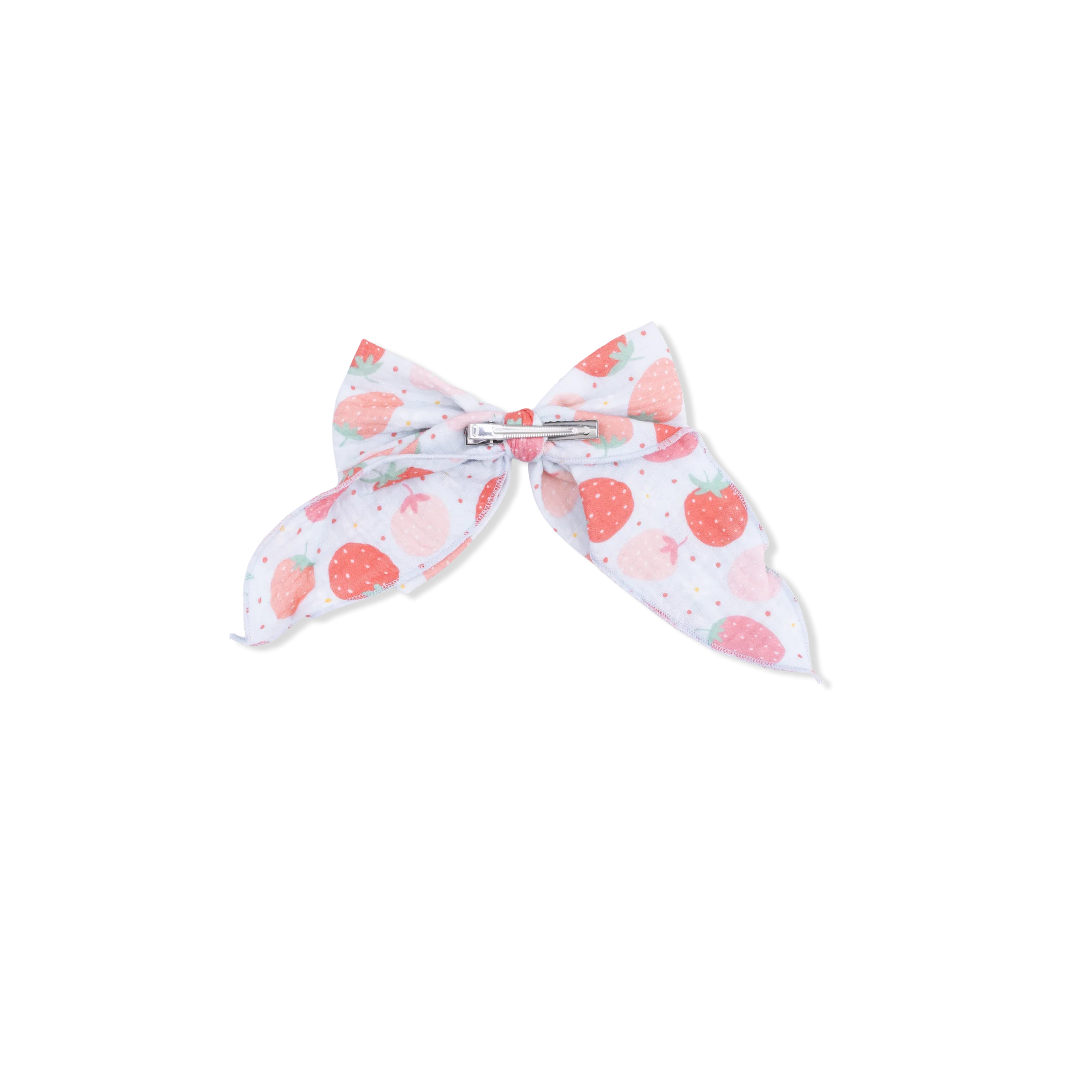 Strawberry Print Oversized Hair Bow Clip