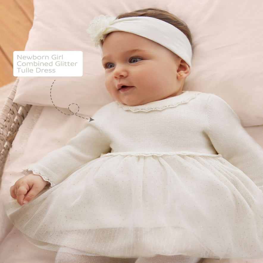 Natural Baby Girls Tulle Knit Dress