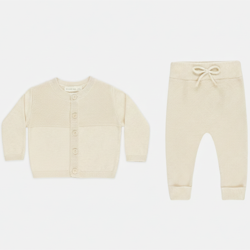 Baby 2-Piece Cream Fine-Knit Set