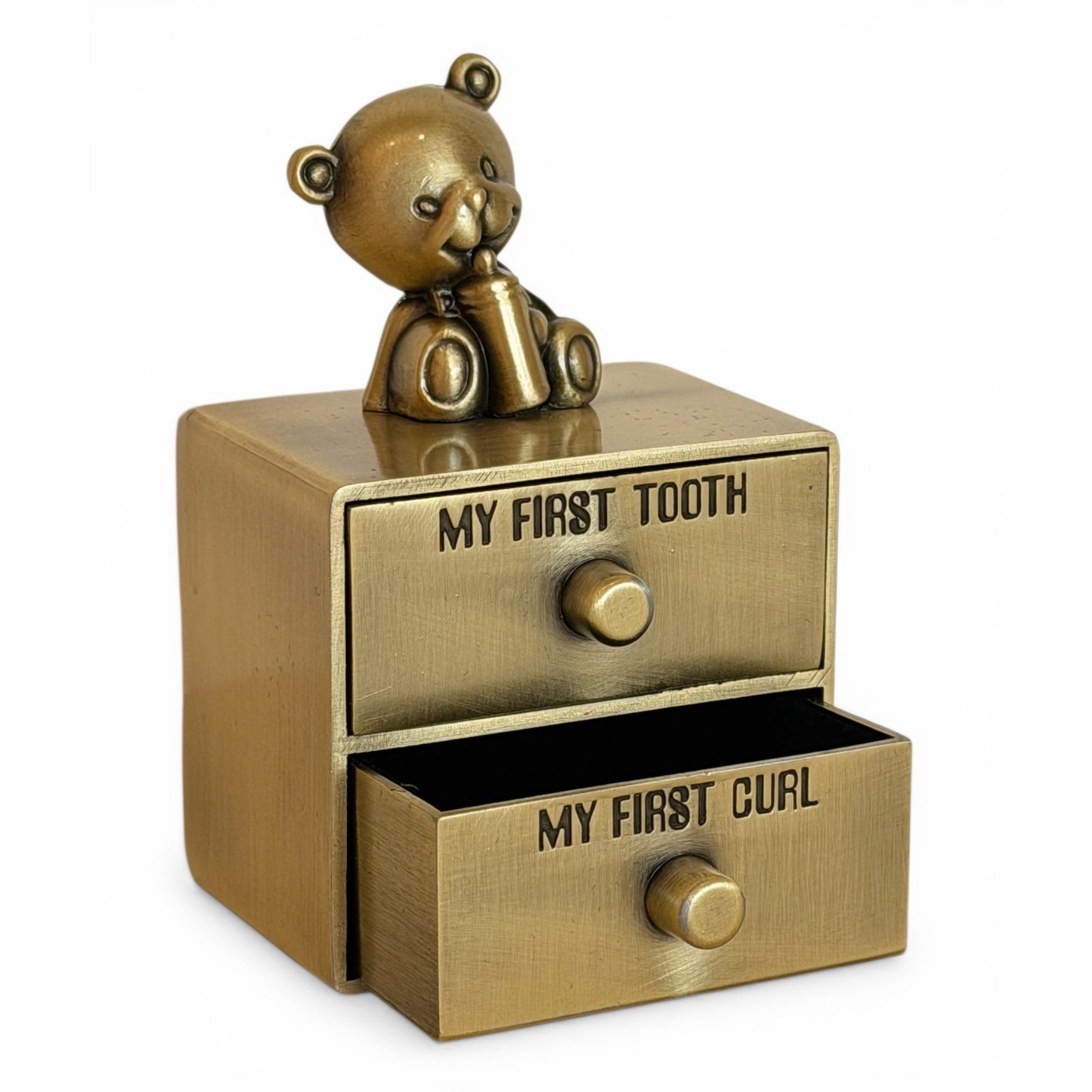 Brass Keepsake Teddy Box