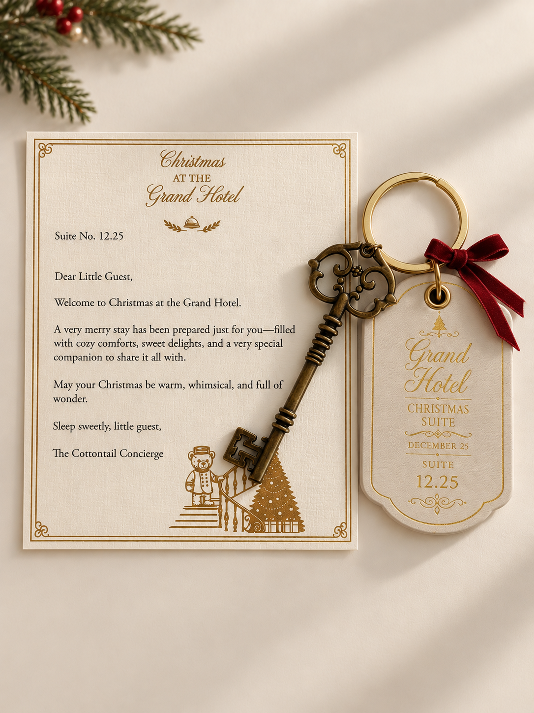 Christmas at the Grand Hotel - The Personalized Cottontail Gift Box