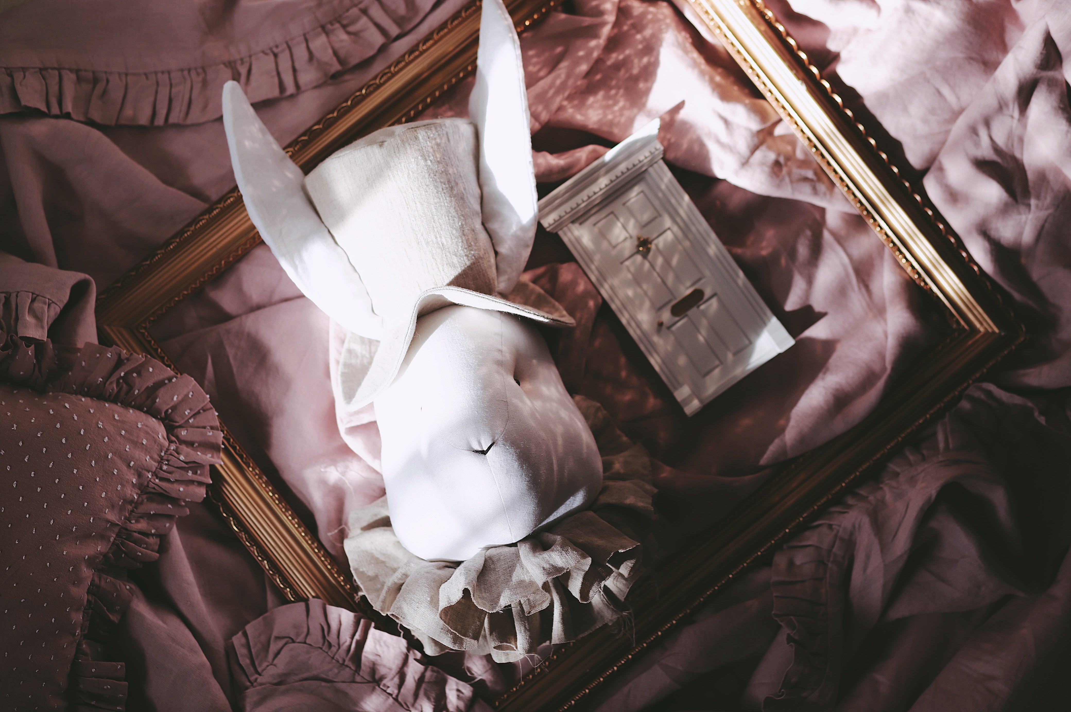 Linen rabbit with a beige hat – Cottontail Children's Boutique