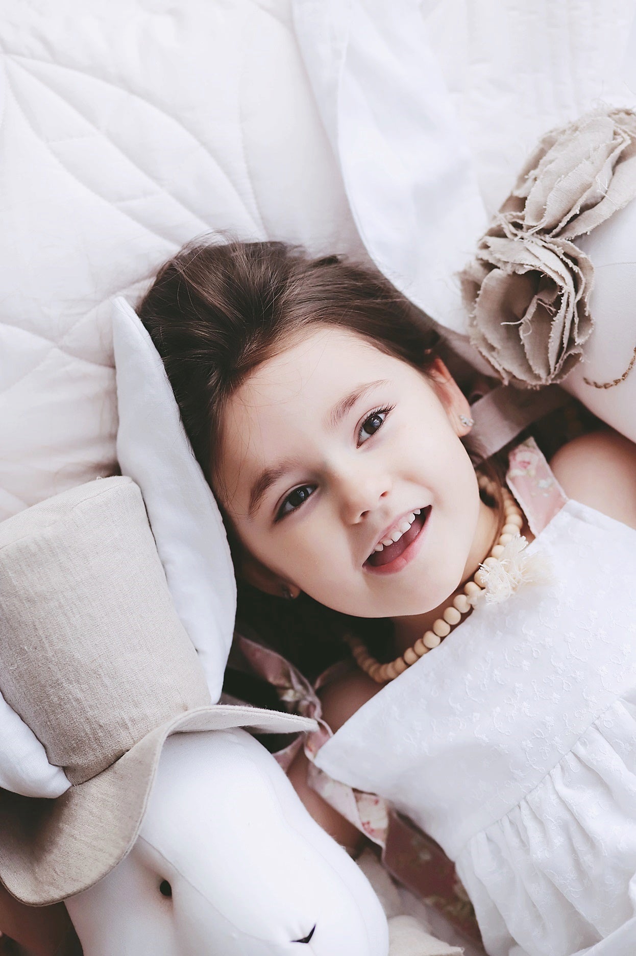 Linen rabbit with a beige hat – Cottontail Children's Boutique