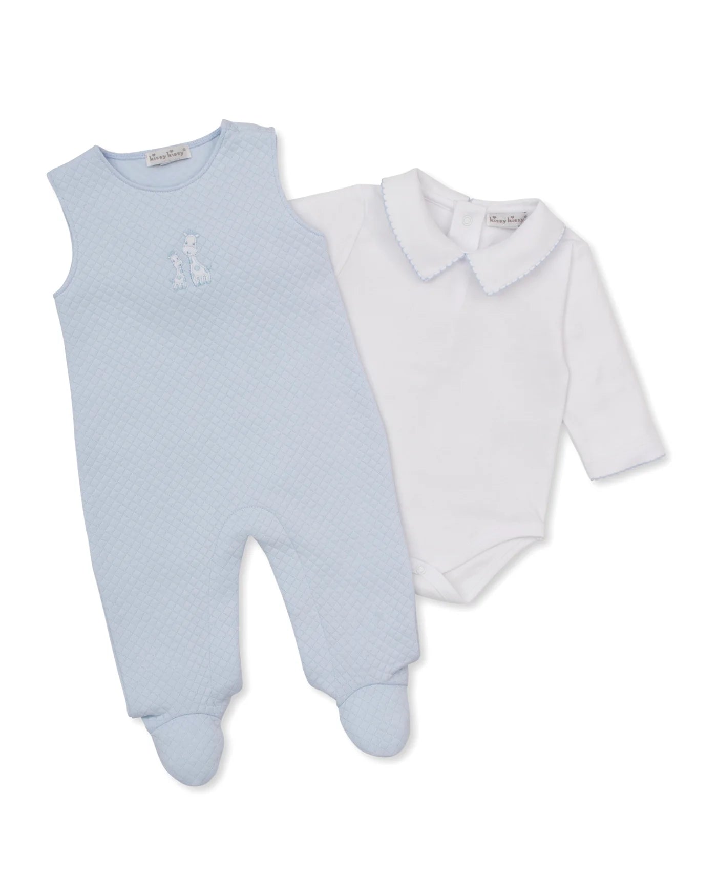Jacquards Light Blue & White Overall Set