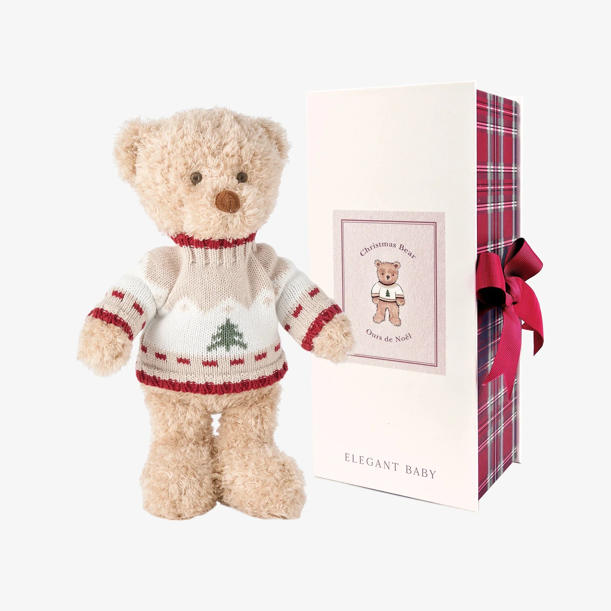 Christmas Bear Plush Toy – Holiday Baby Gift Box