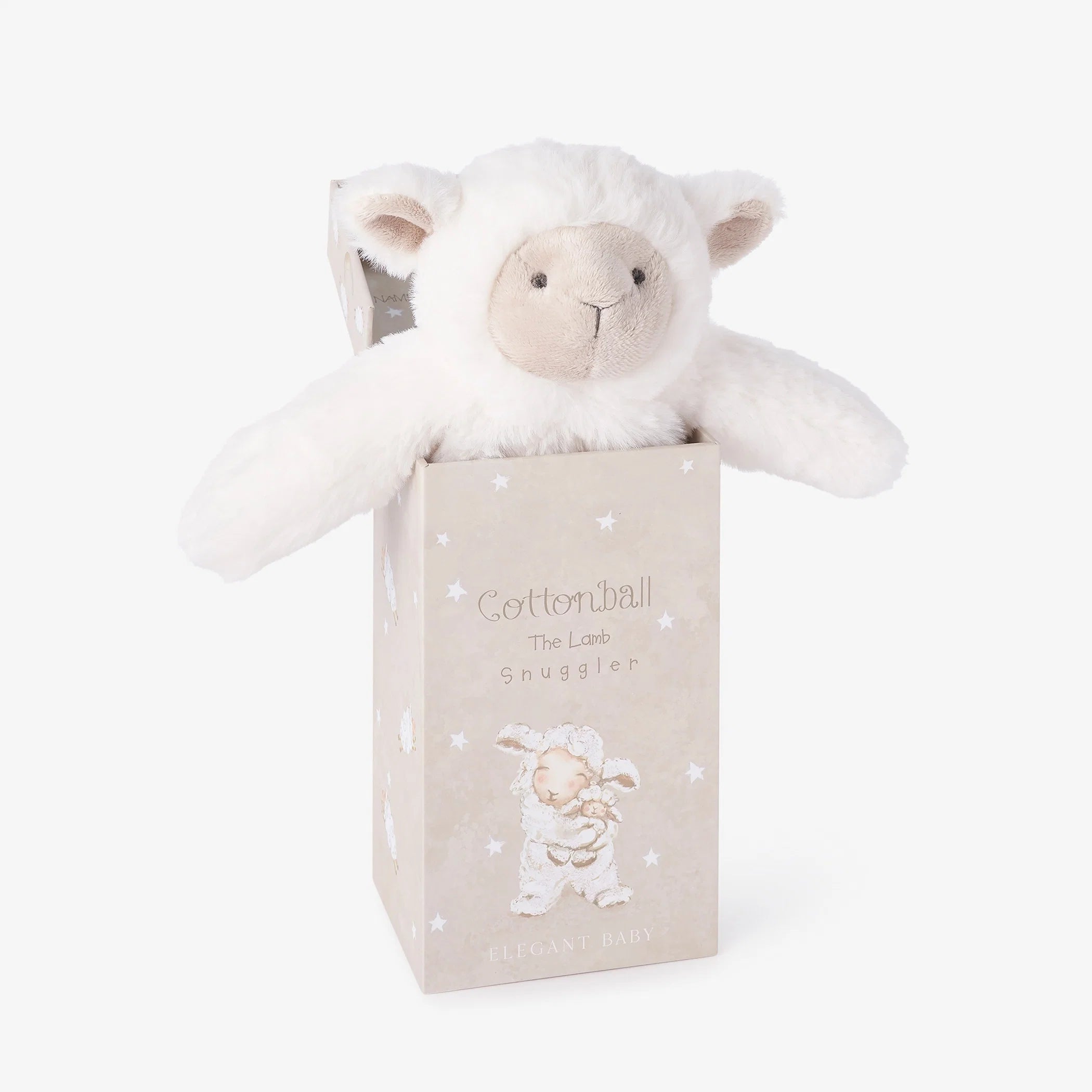 Cottonball the Lamb Snuggler Soft Blanket Gift Box