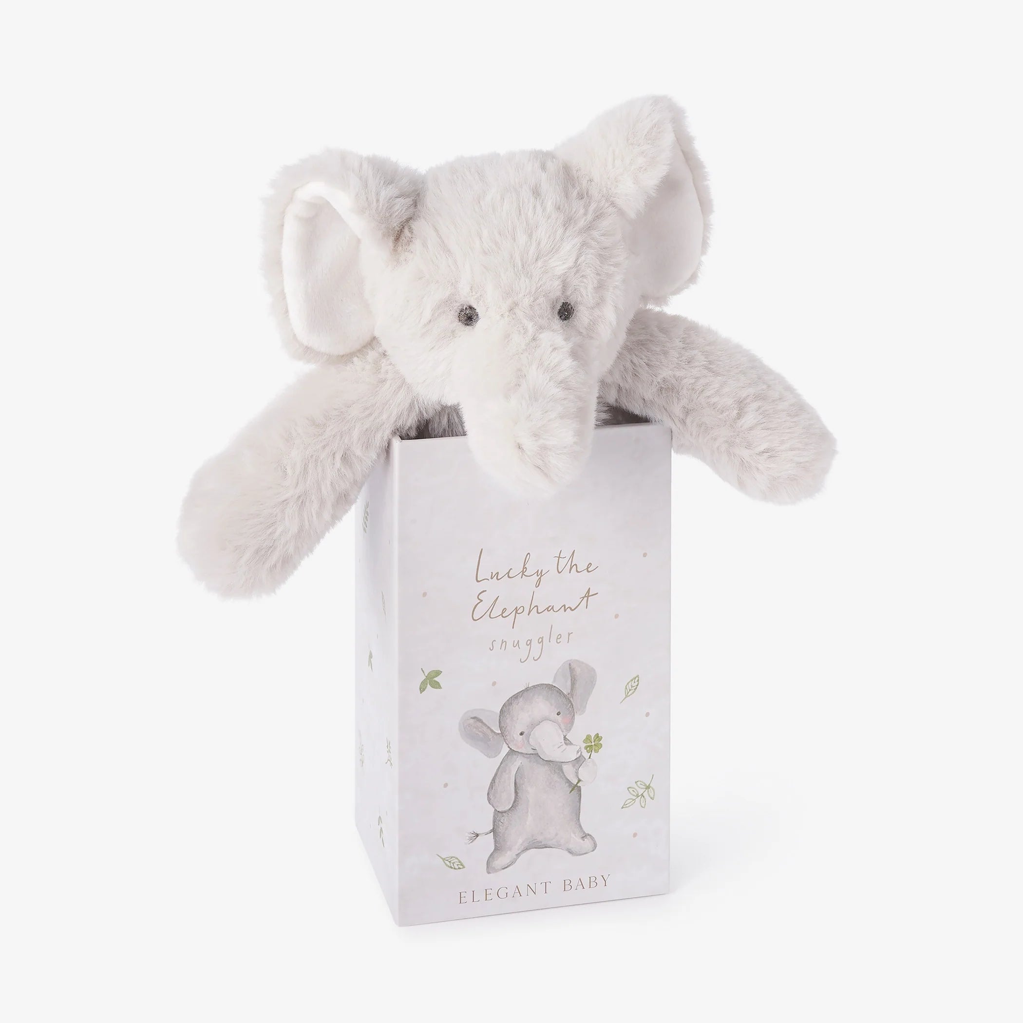 Lucky the Elephant Snuggler Soft Security Blanket Gift Box