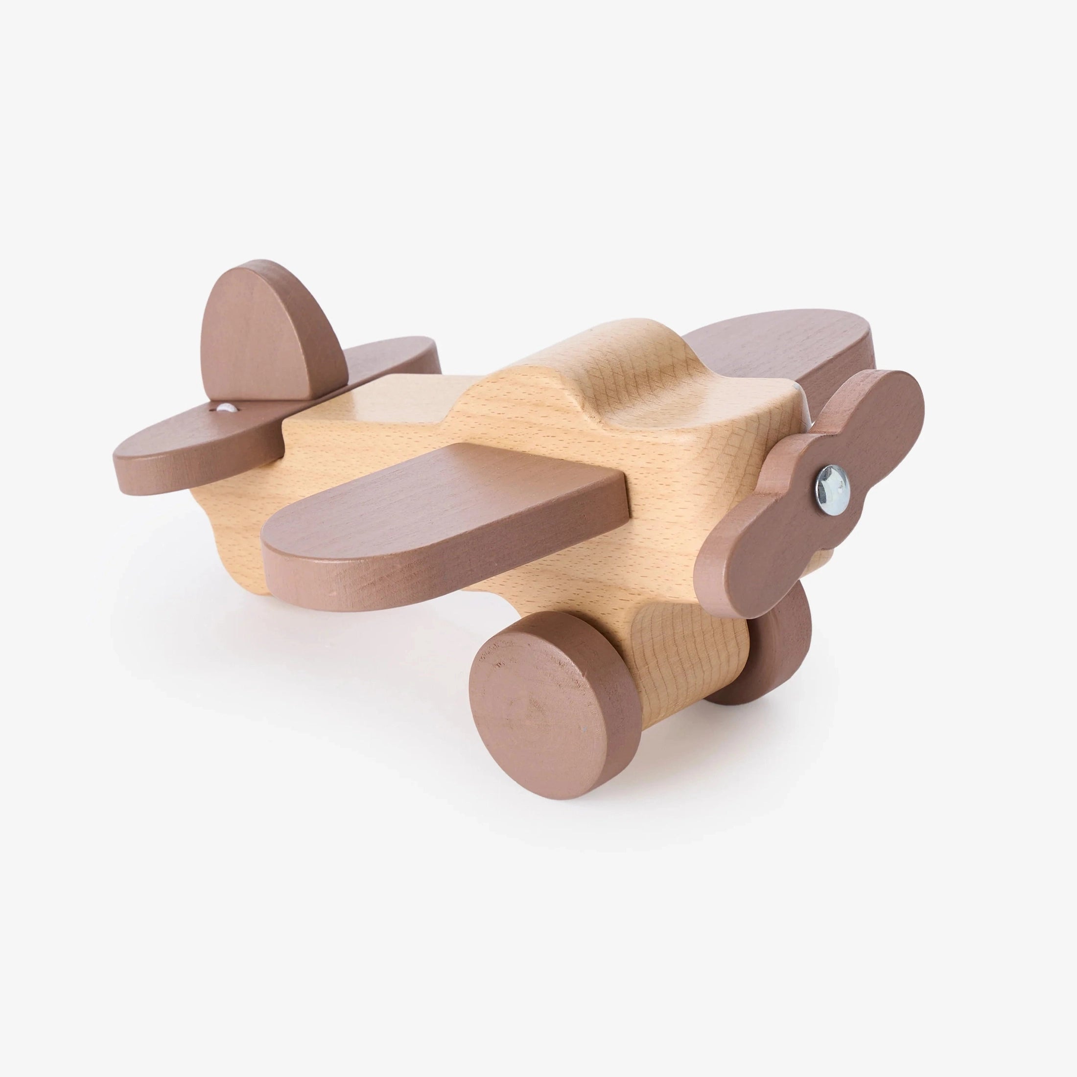 Push & Roll Wooden Airplane Toy