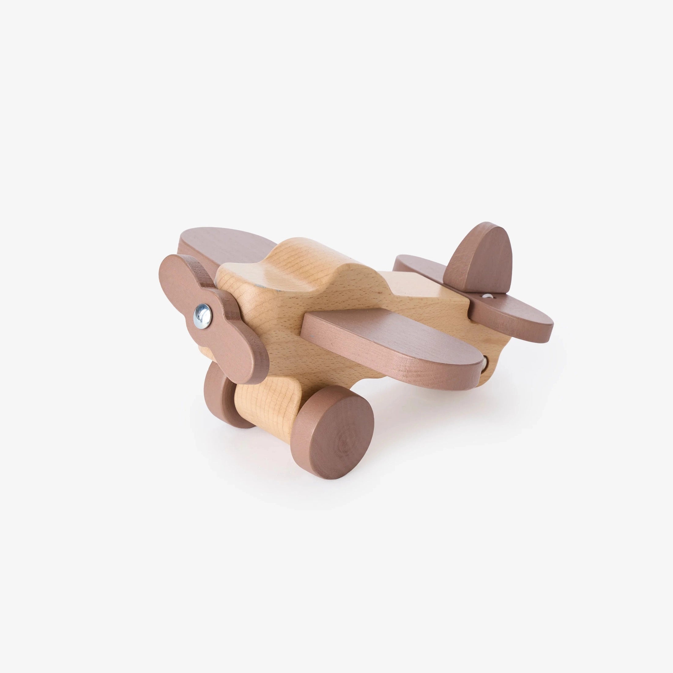 Push & Roll Wooden Airplane Toy