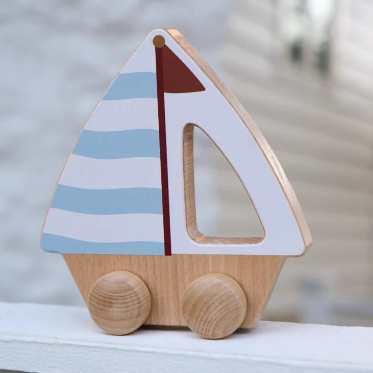 Wooden Toy Sailboat for Kids