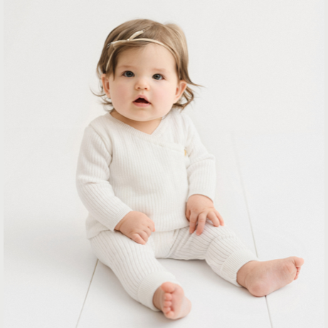 Ribbed Knit Wrap Set