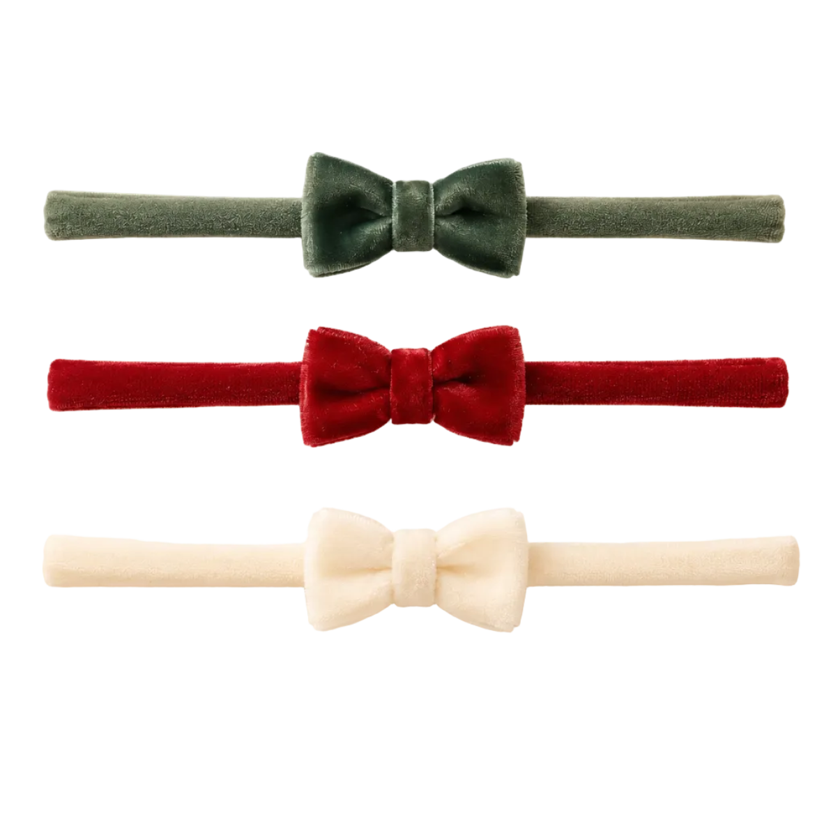 3 Pieces Velvet Tuxedo Christmas Bows