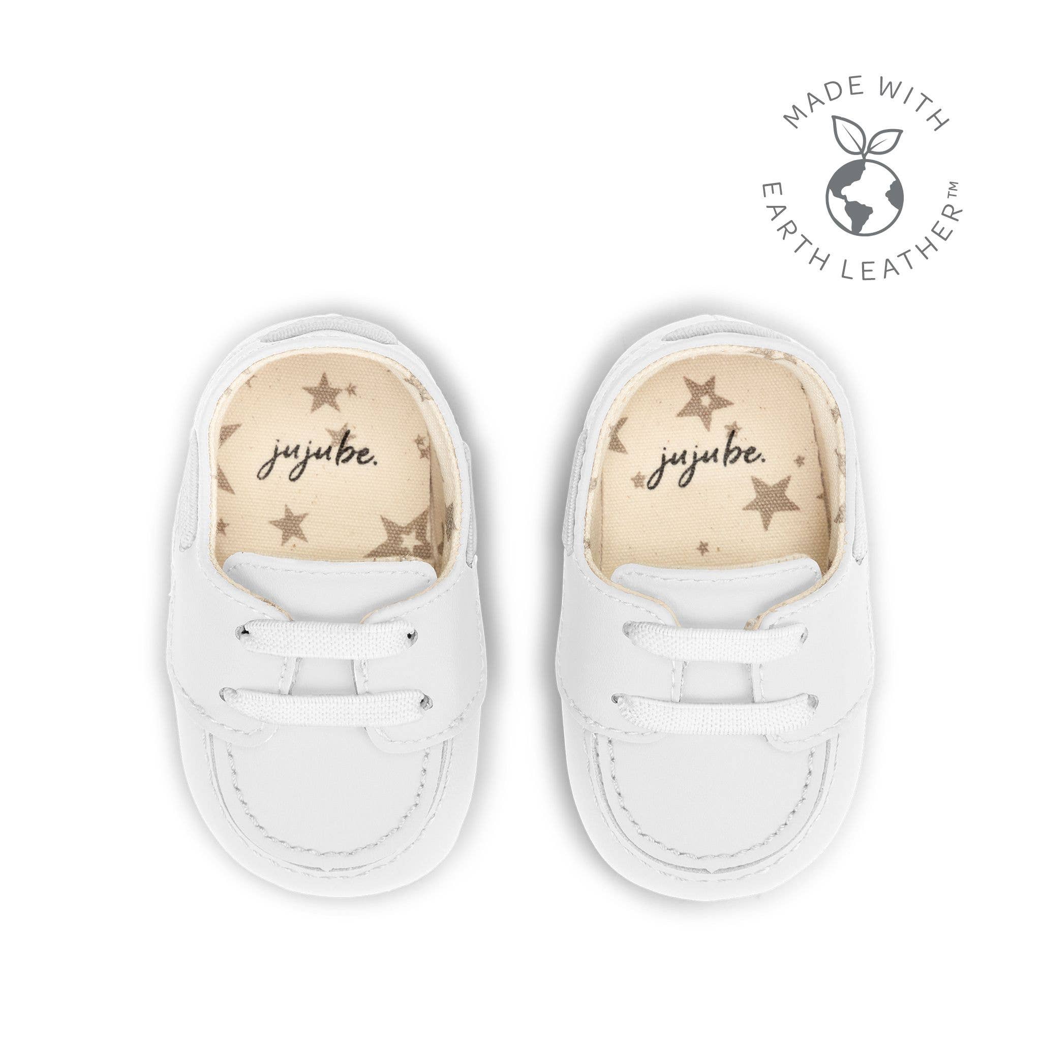 Eco Steps Snowy White Baby Boat Shoes