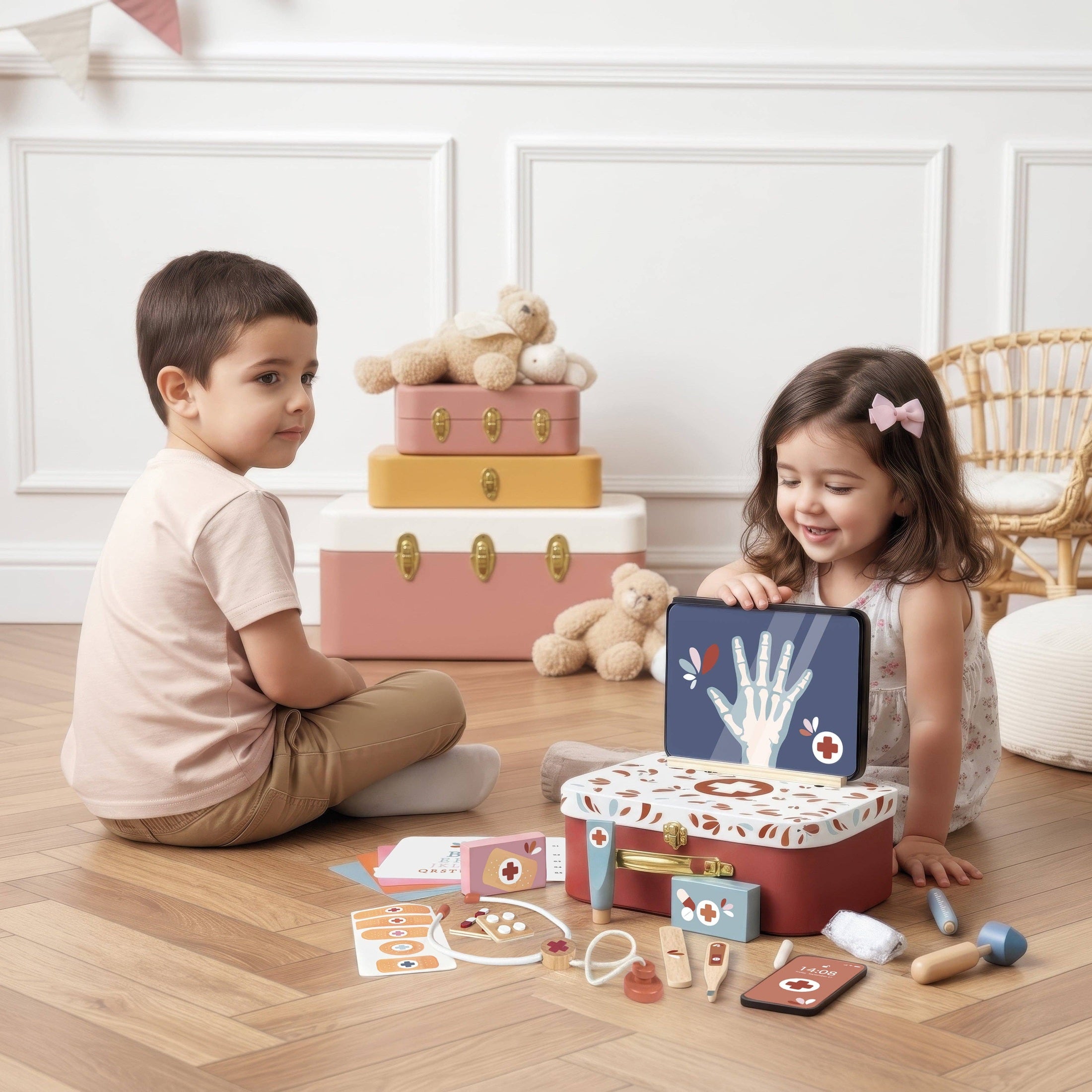 20-Piece Wooden Pretend Play Doctor Set