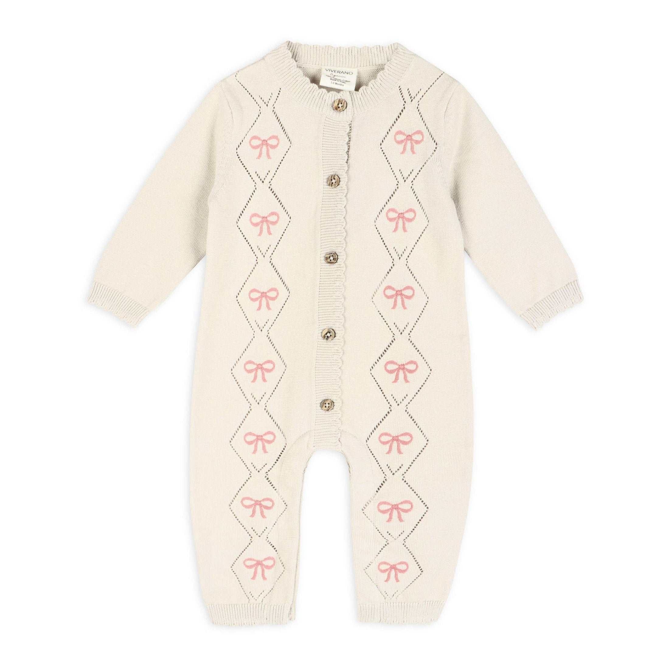 Pointelle Knit Baby Jumpsuit