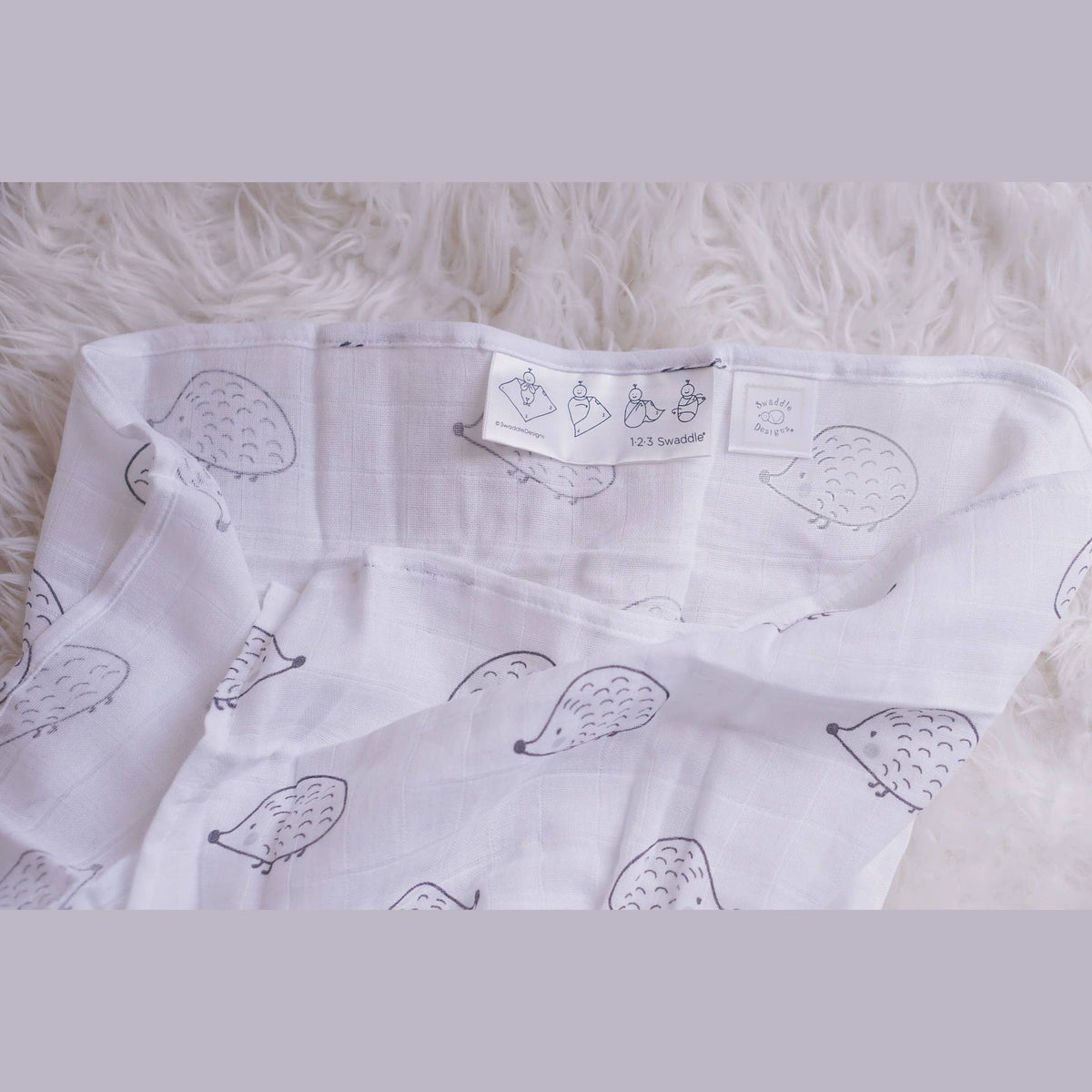 Muslin Swaddle Blankets, Set of 4, Pure White