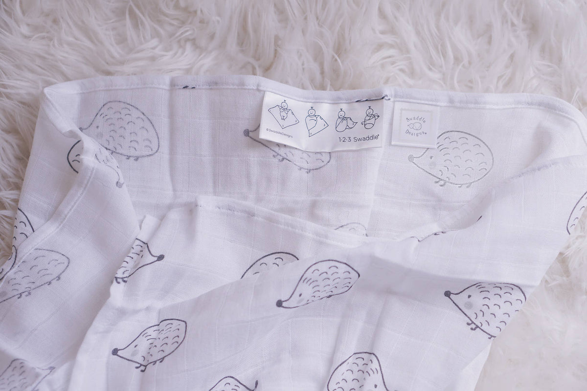 Muslin Swaddle Blankets, Set of 4, Pure White