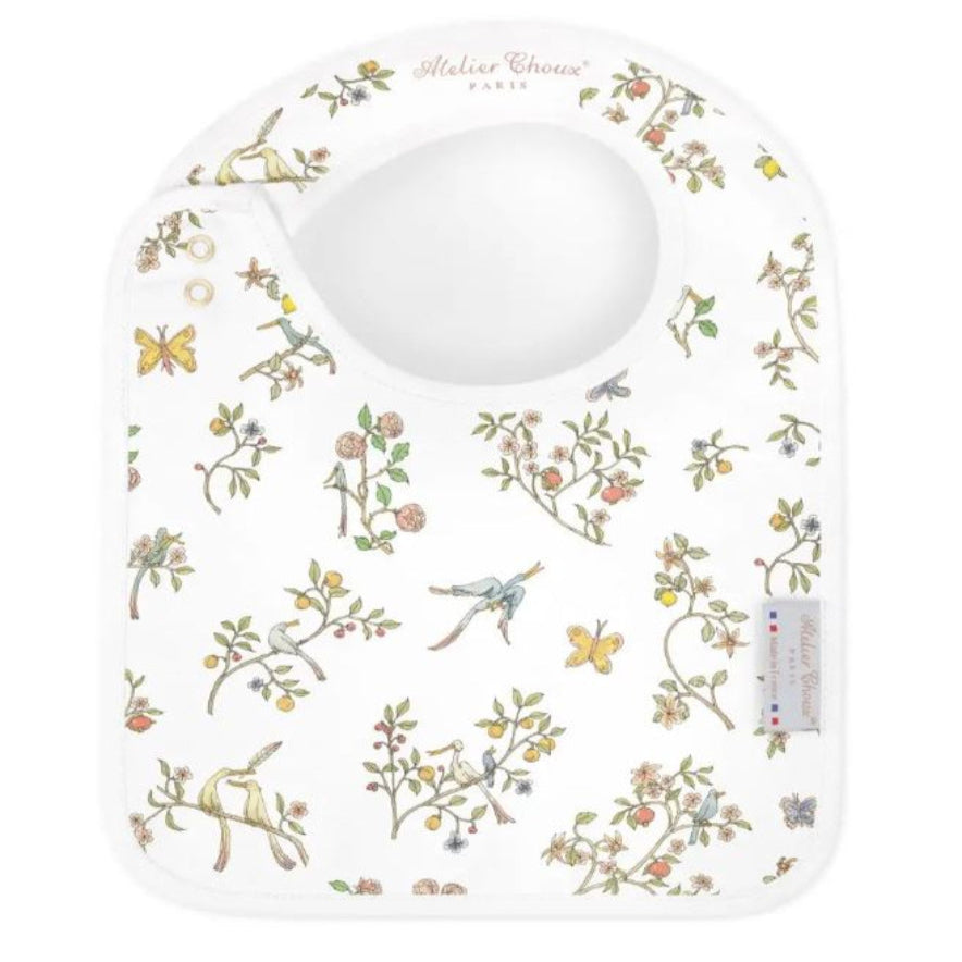 In Bloom Pink Satin Bib