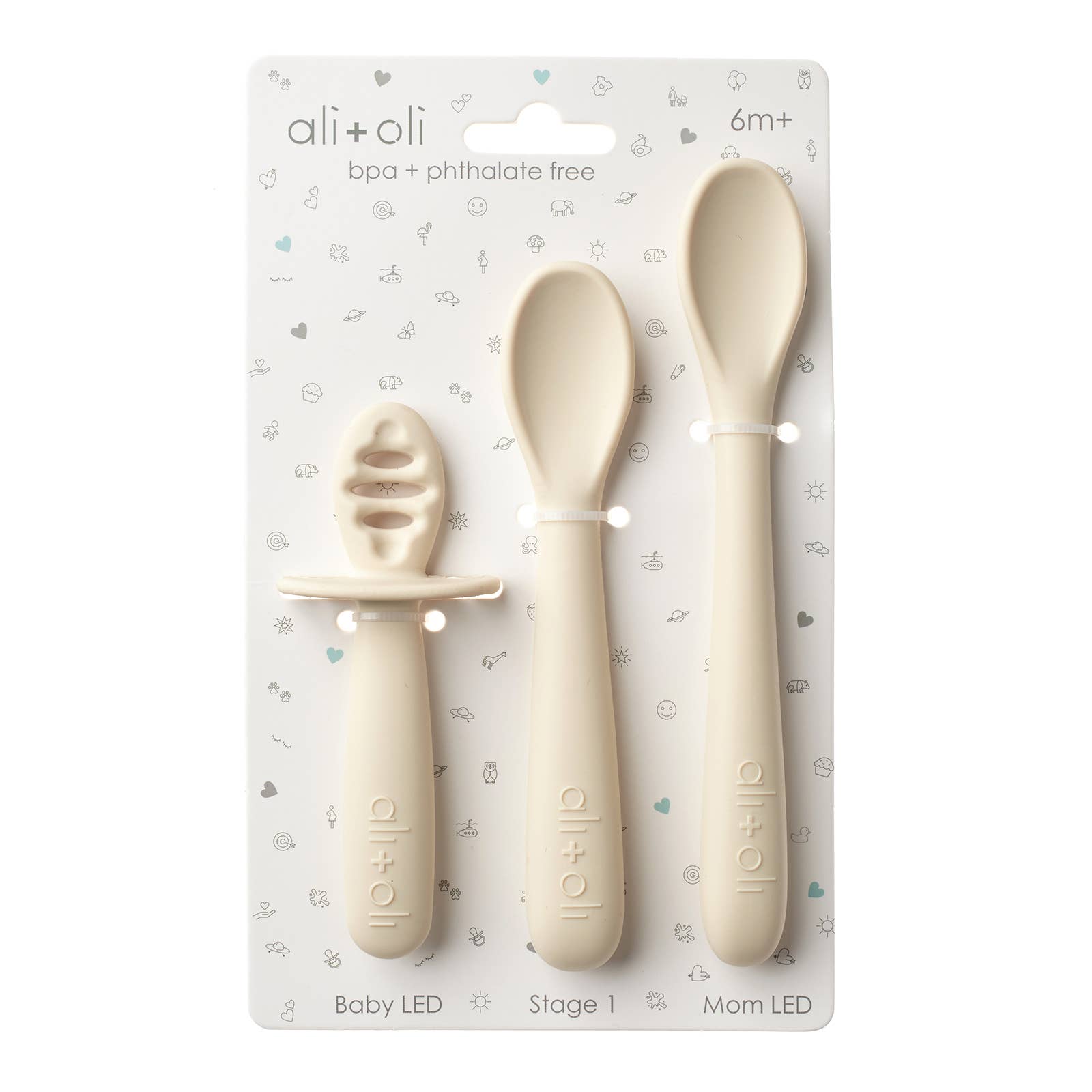 Coco Ali+Oli 3-Piece Multi-Stage Baby Spoon Set for 6m+
