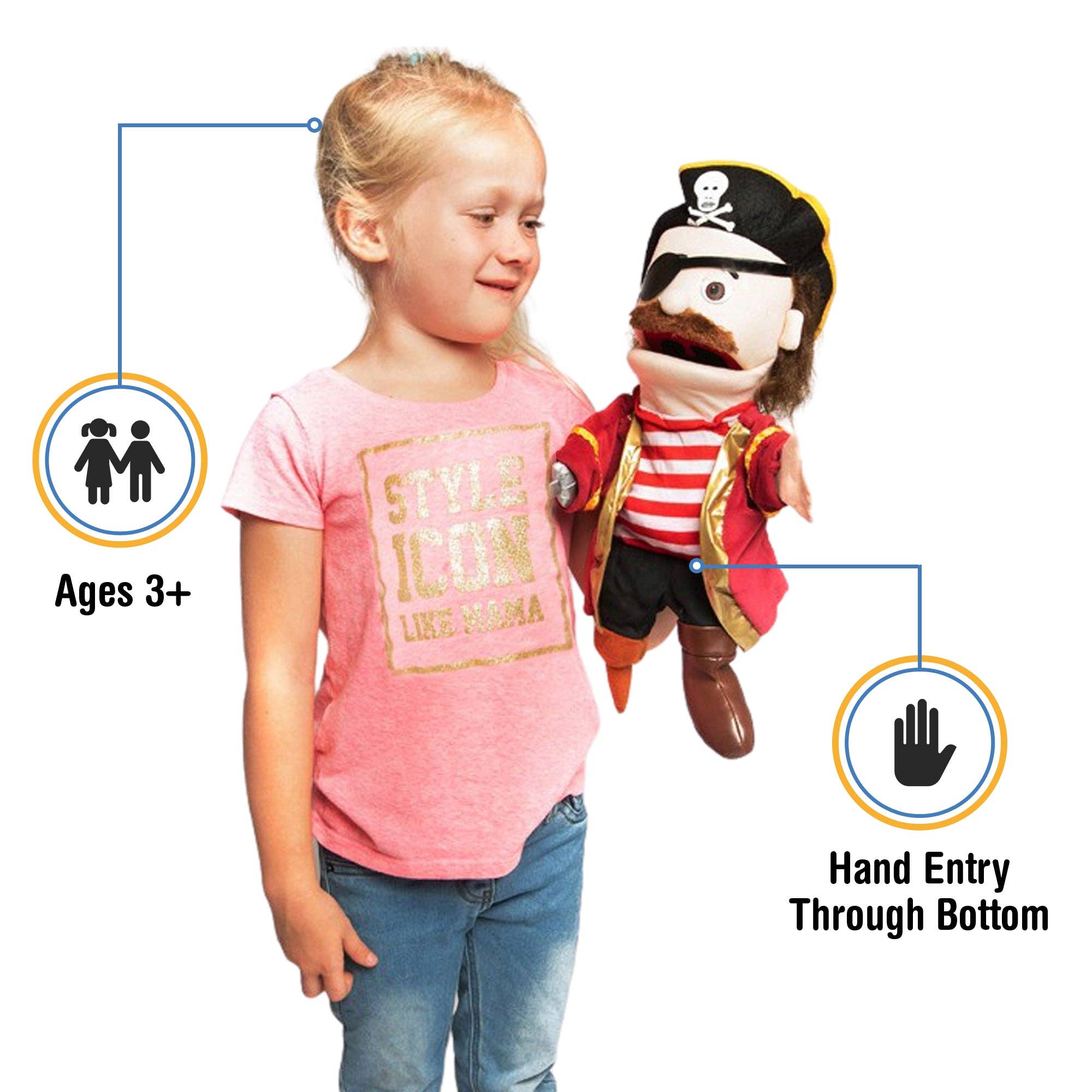 Silly Puppets Pirate with Peg Leg