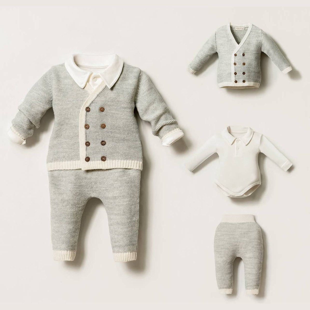 3 Piece Baby Gray Suit