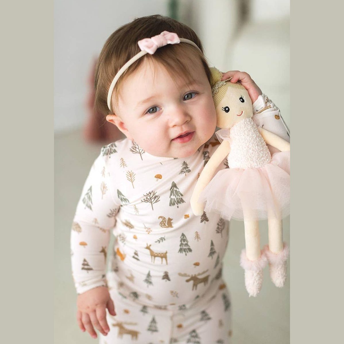 Plush Doll - Pink Tutu: Poly Fill 100% Linen, Cotton, Polyester / 6.5" W x 13" H