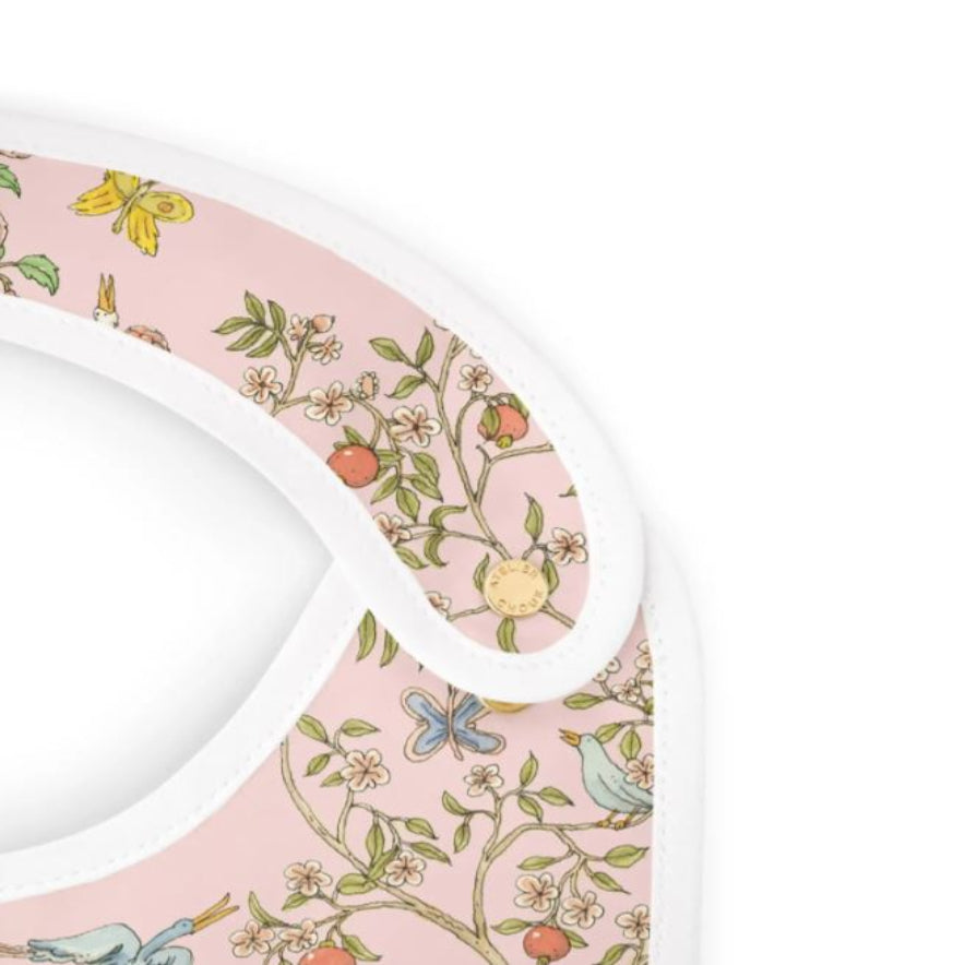 In Bloom Pink Satin Bib