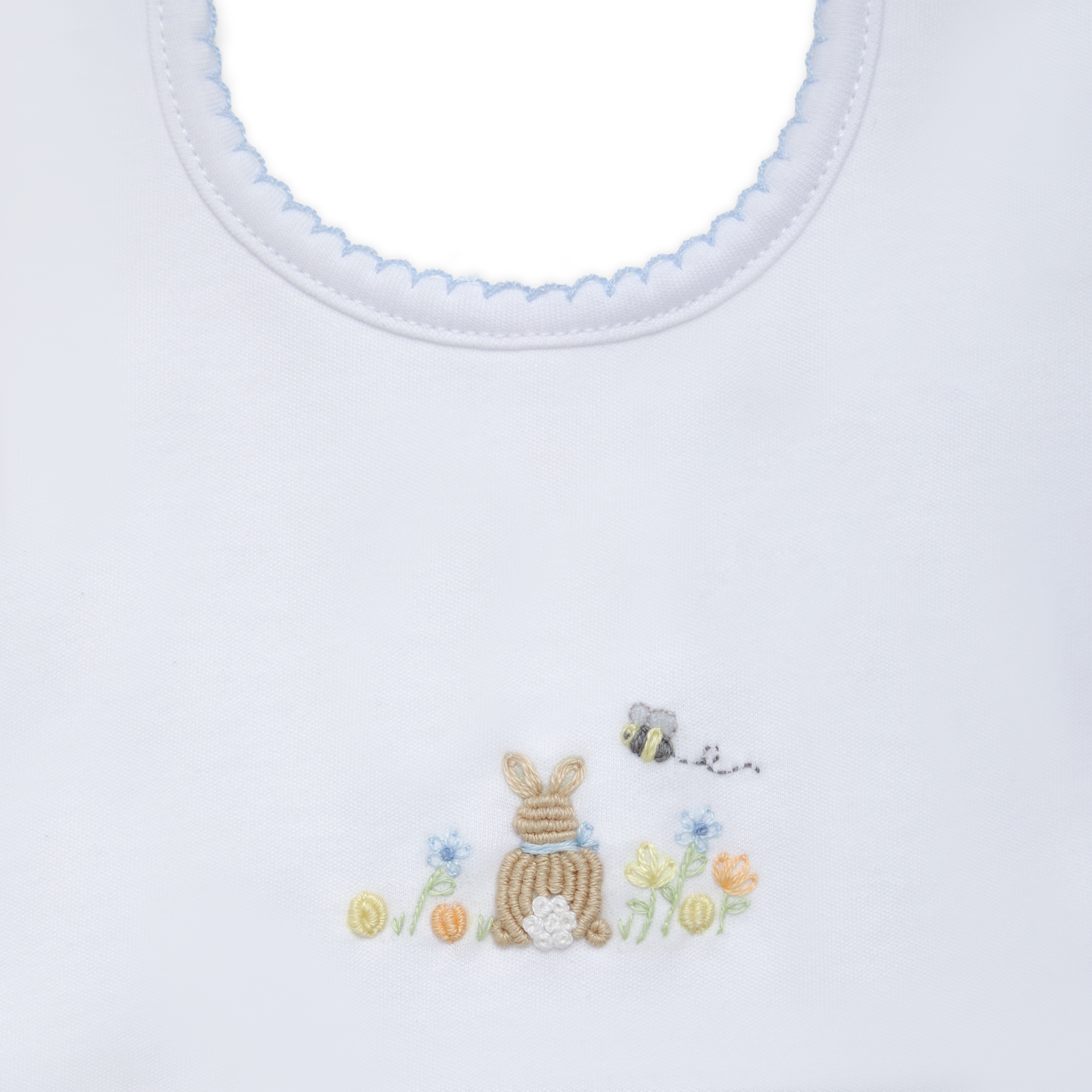 Baby Blue Bunny Garden Bib