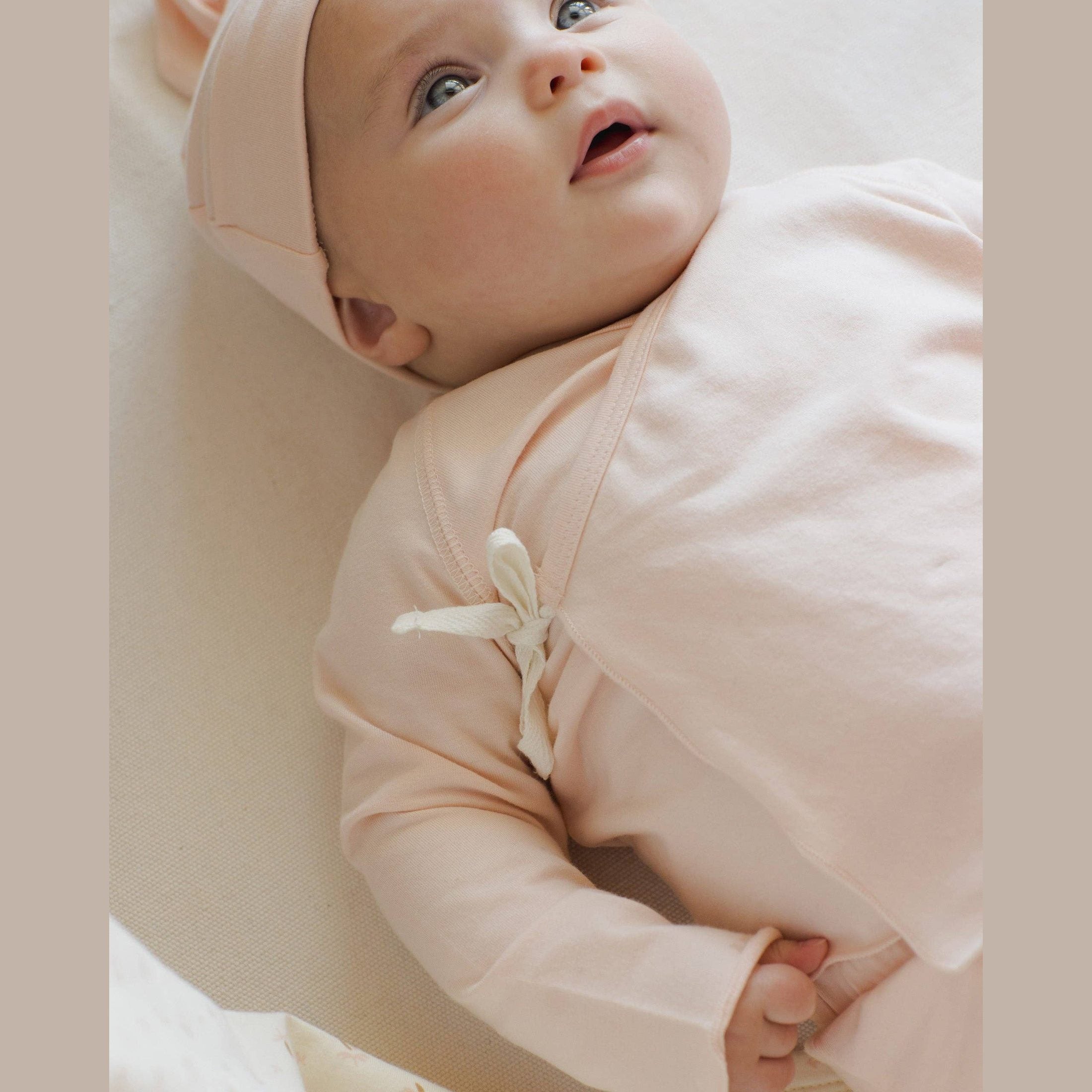 Baby Soft Ribbed Kimono & Footed Pant Set Petal