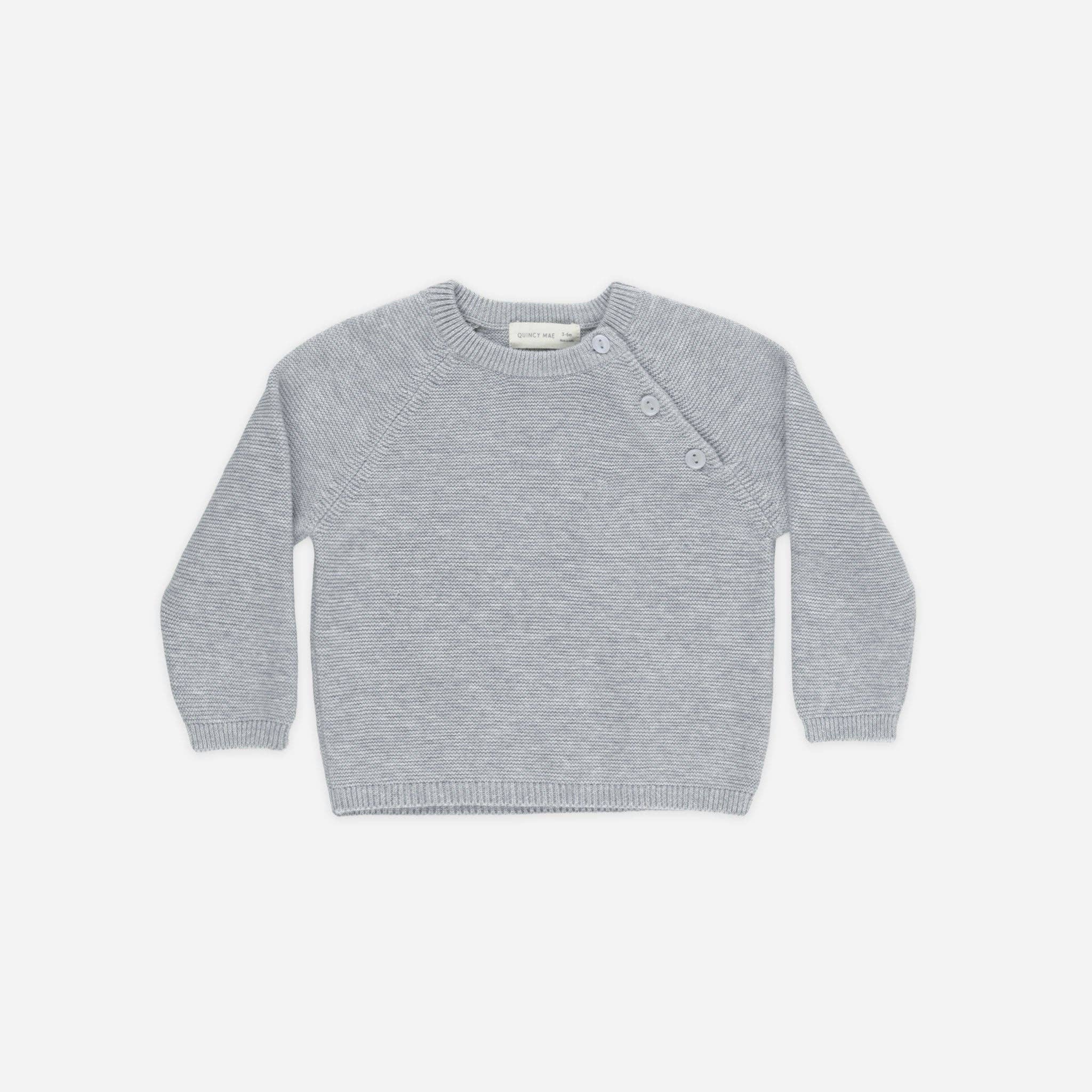Baby & Toddler 2-Piece Dusty blue Fine Knit Sweater and Ribbed Pant Set