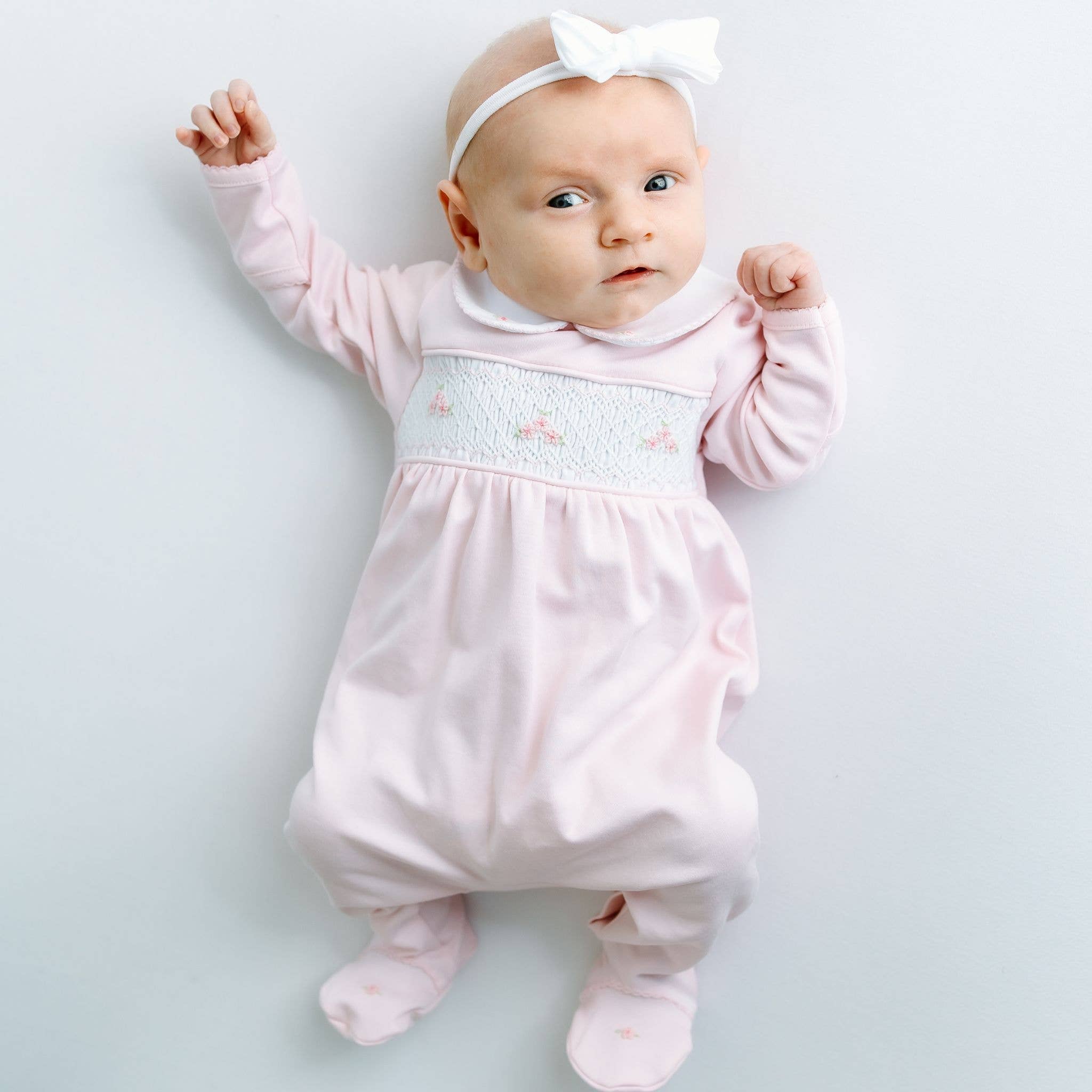 Pink Willow's Classics Smocked Footie
