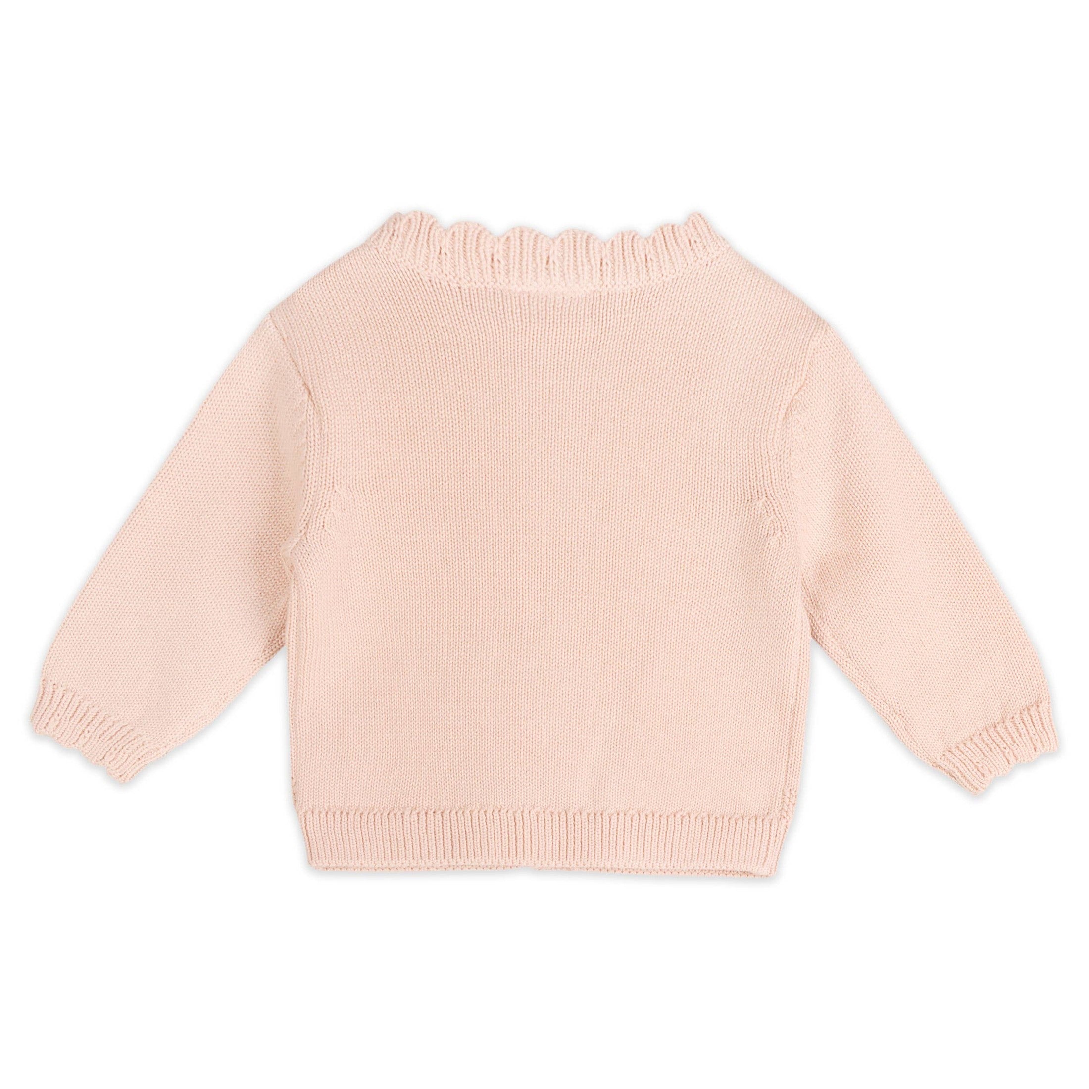 Organic Cotton Pink Baby Sweater and Pants Set