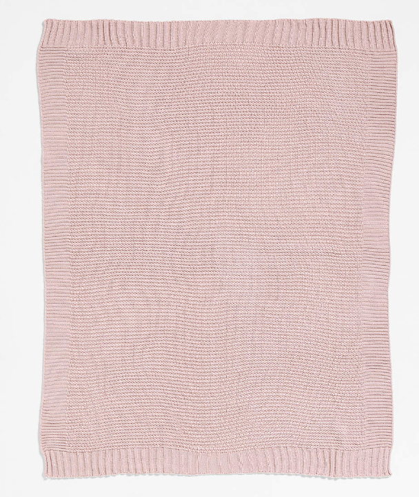 Cream Soft Cotton Bubble Knit Baby Stroller Blanket