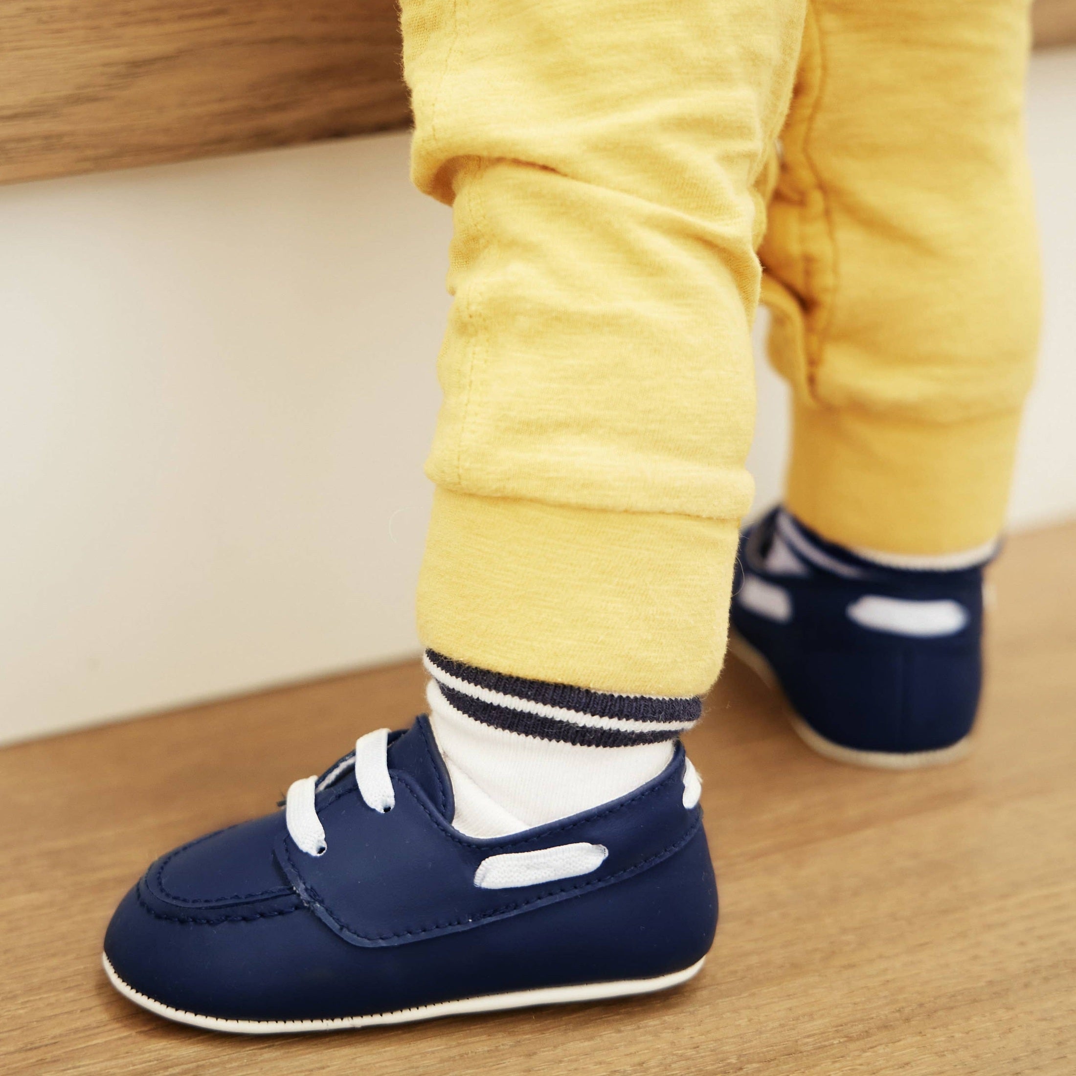 Eco Steps Sailor Blue Baby Boat Shoes